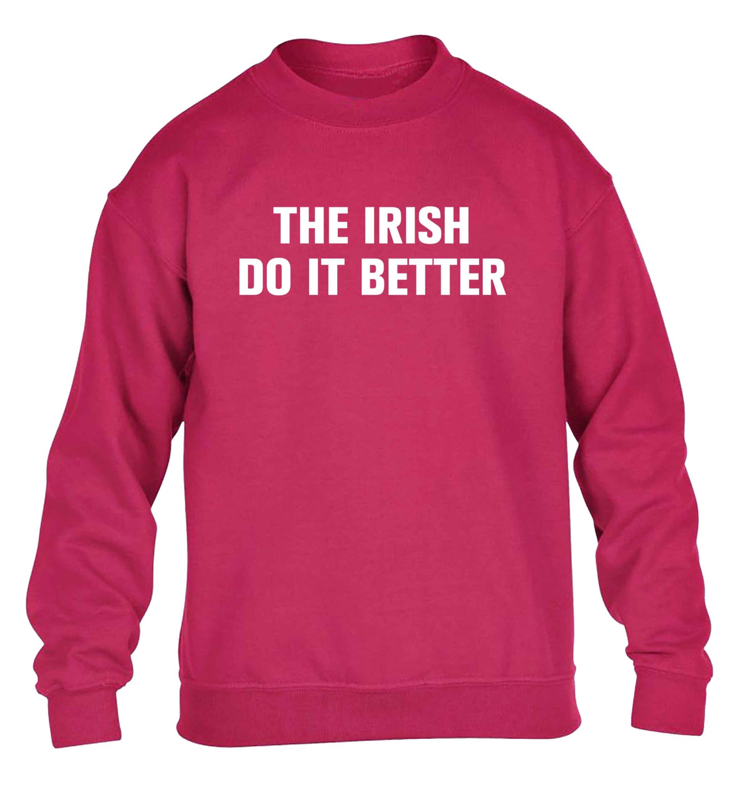 The Irish do it better children's pink sweater 12-13 Years