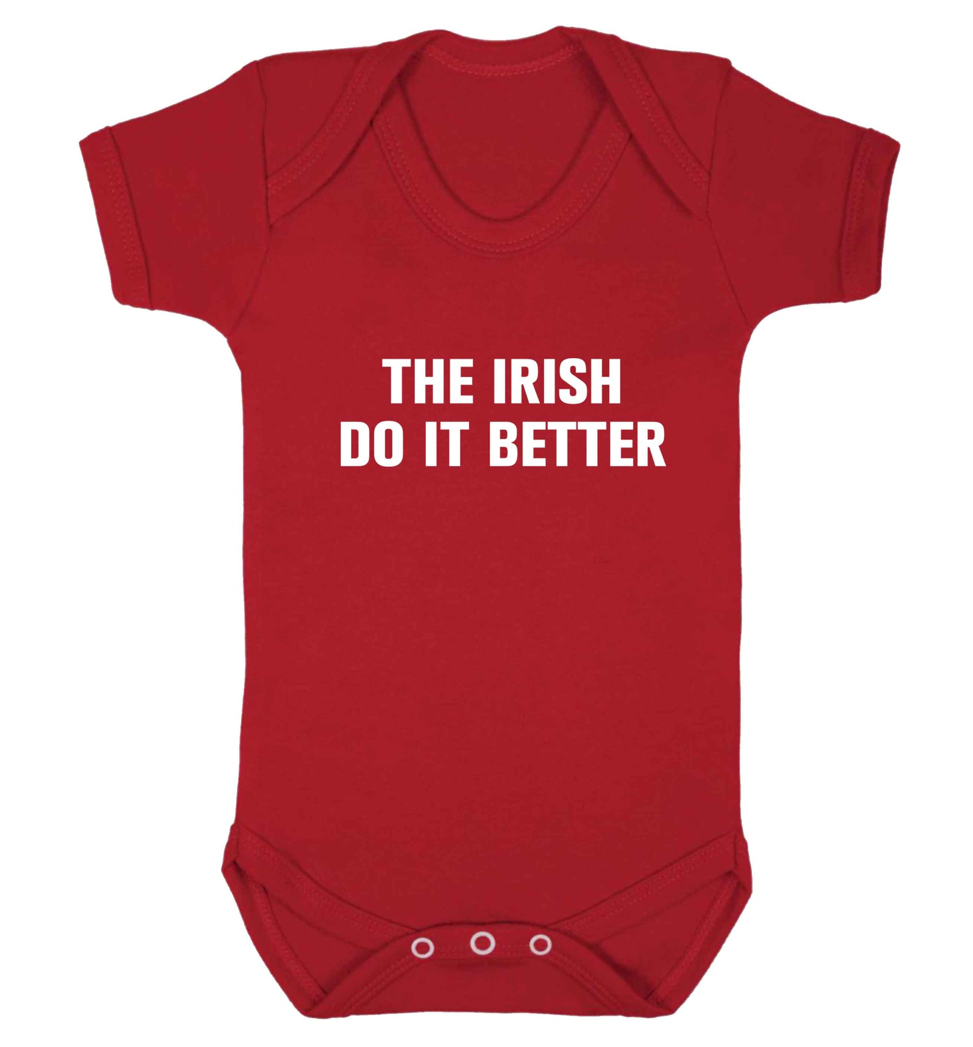 The Irish do it better baby vest red 18-24 months