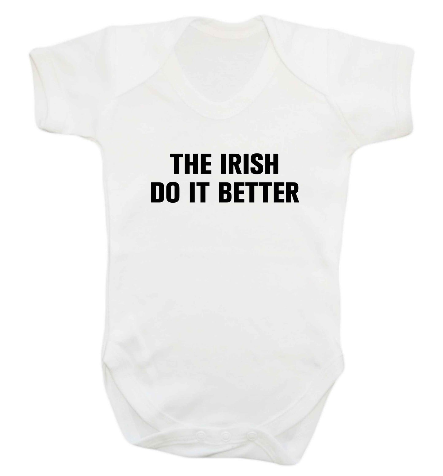 The Irish do it better baby vest white 18-24 months