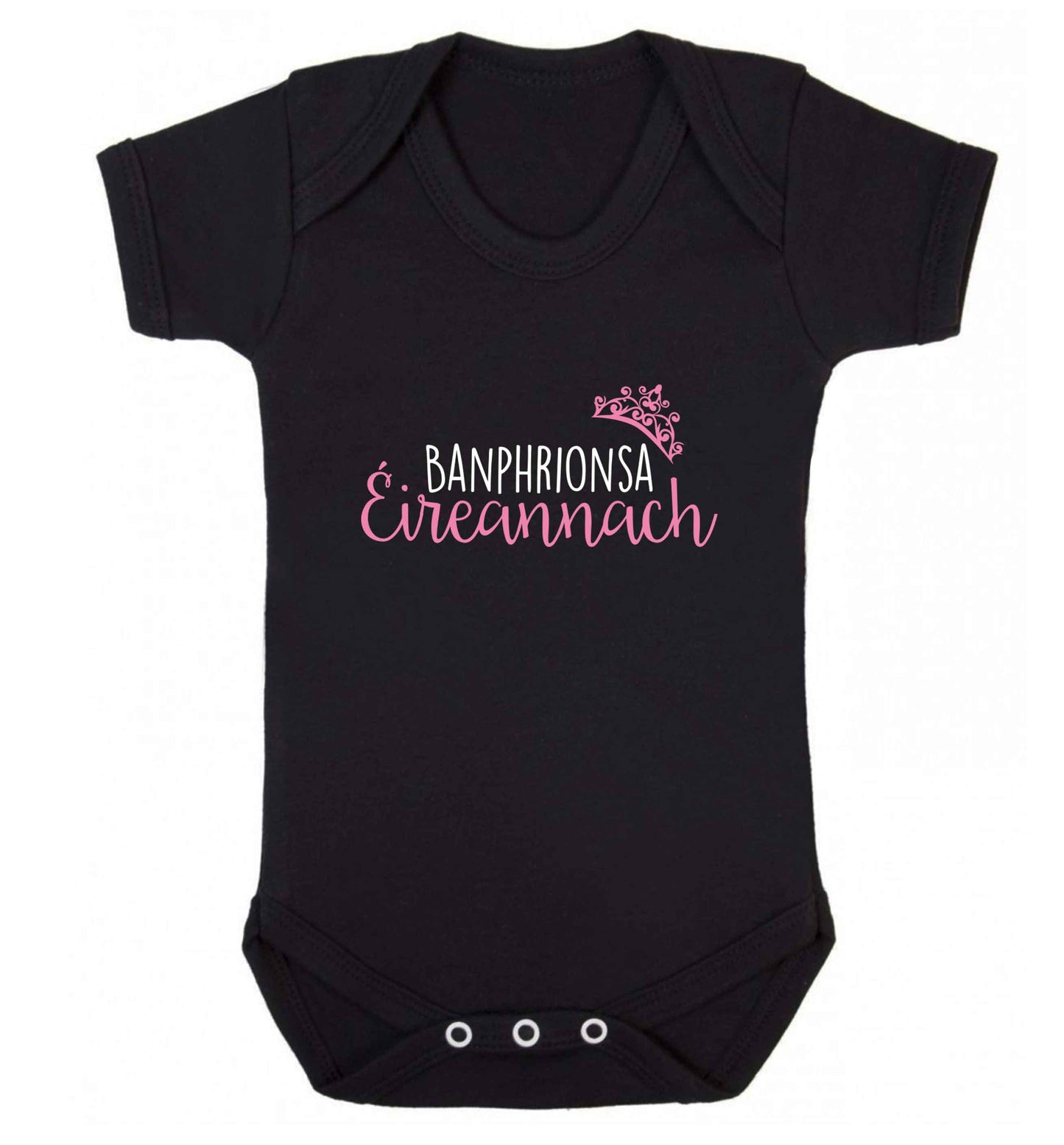 Banphrionsa eireannach baby vest black 18-24 months