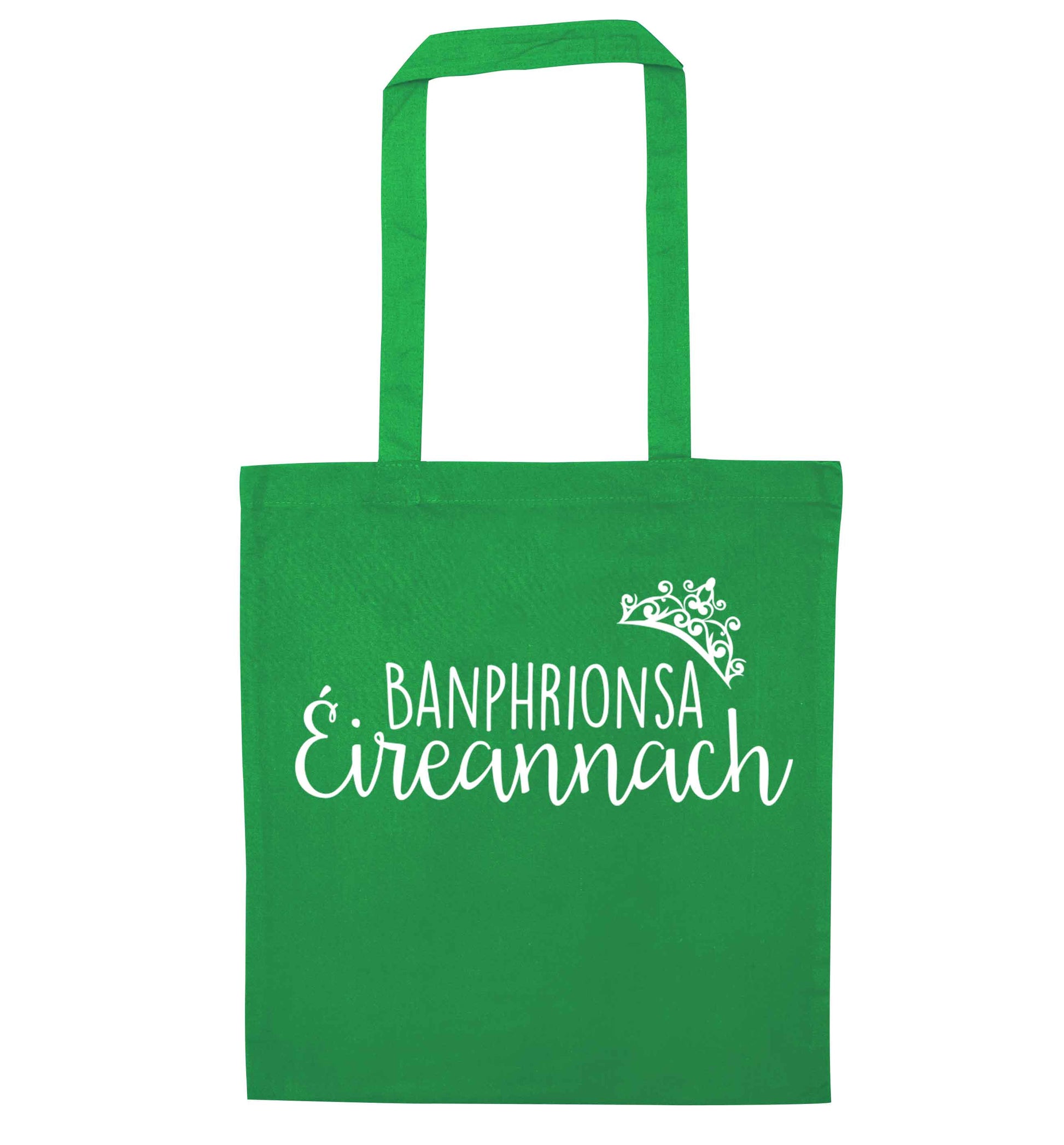 Banphrionsa eireannach green tote bag