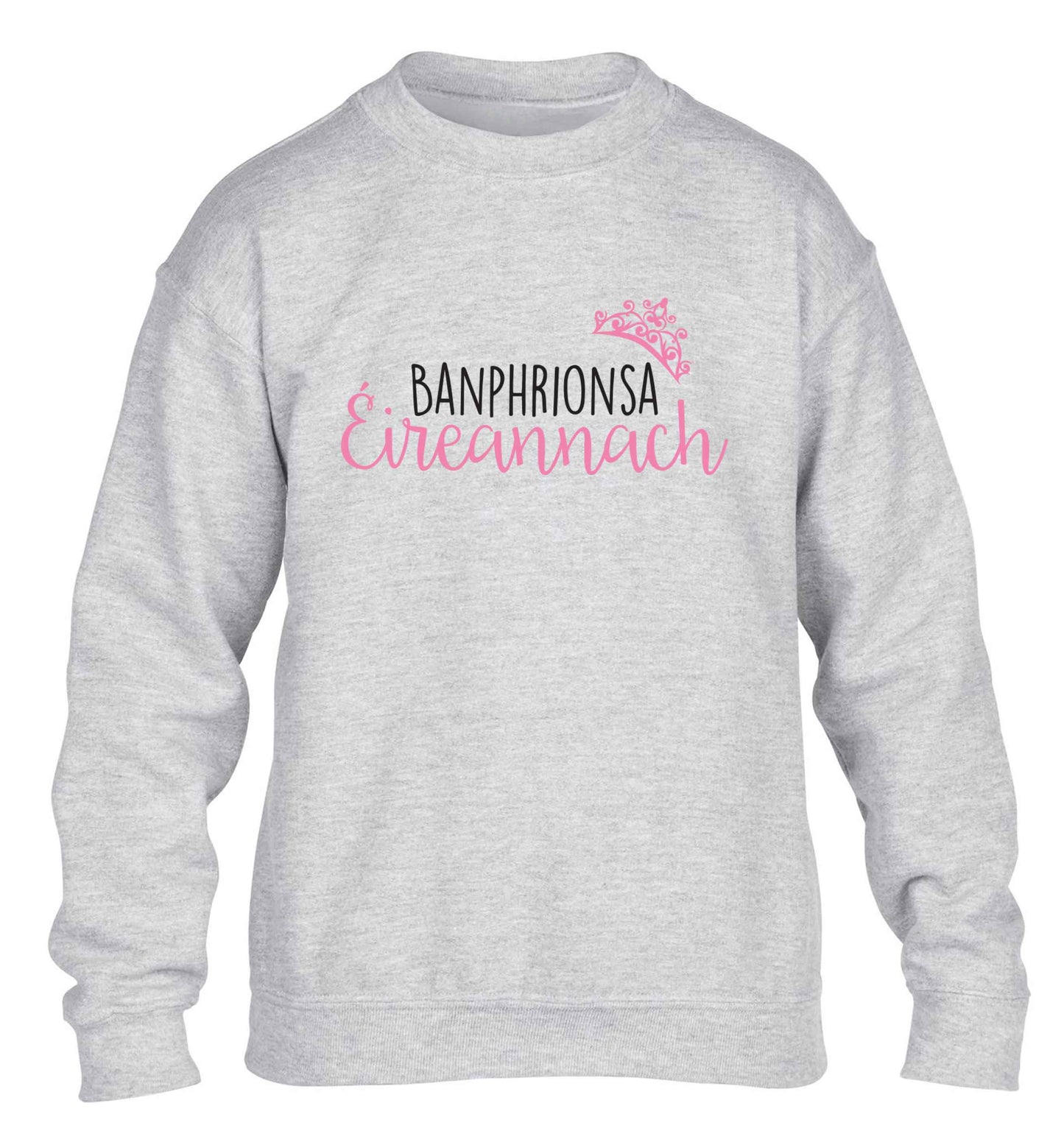 Banphrionsa eireannach children's grey sweater 12-13 Years