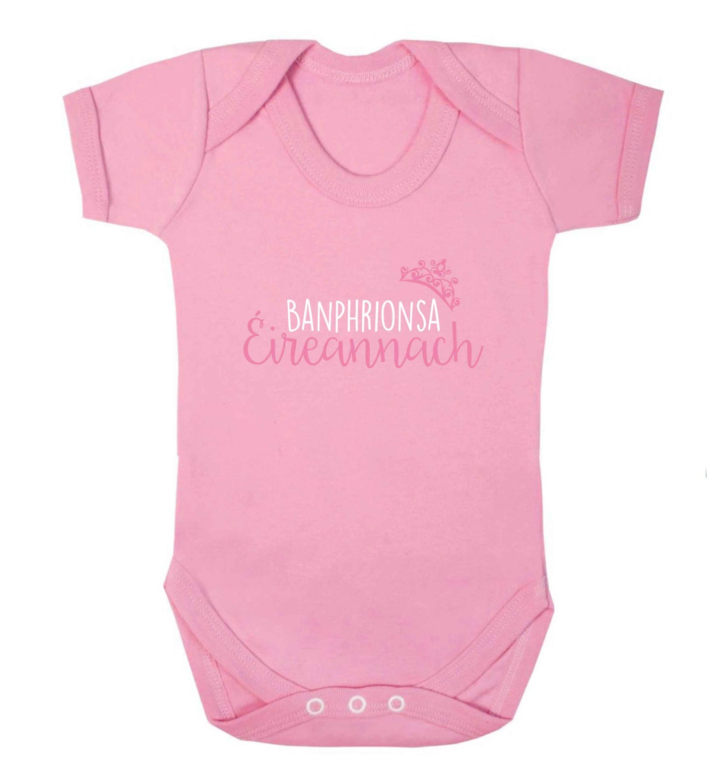 Banphrionsa eireannach baby vest pale pink 18-24 months