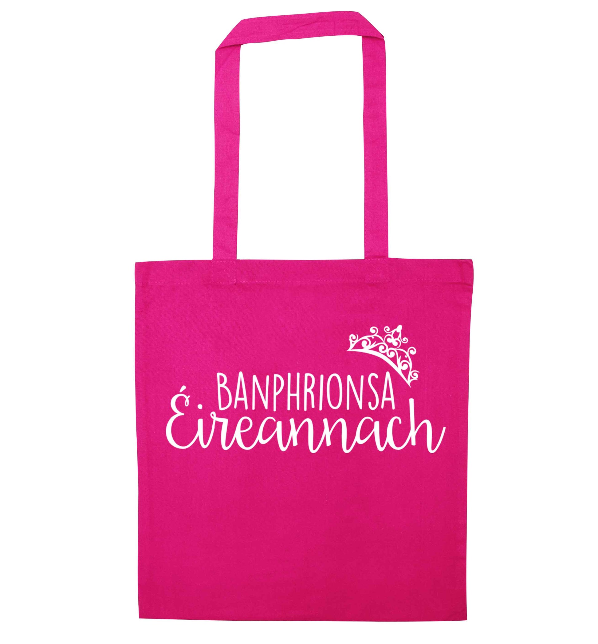 Banphrionsa eireannach pink tote bag