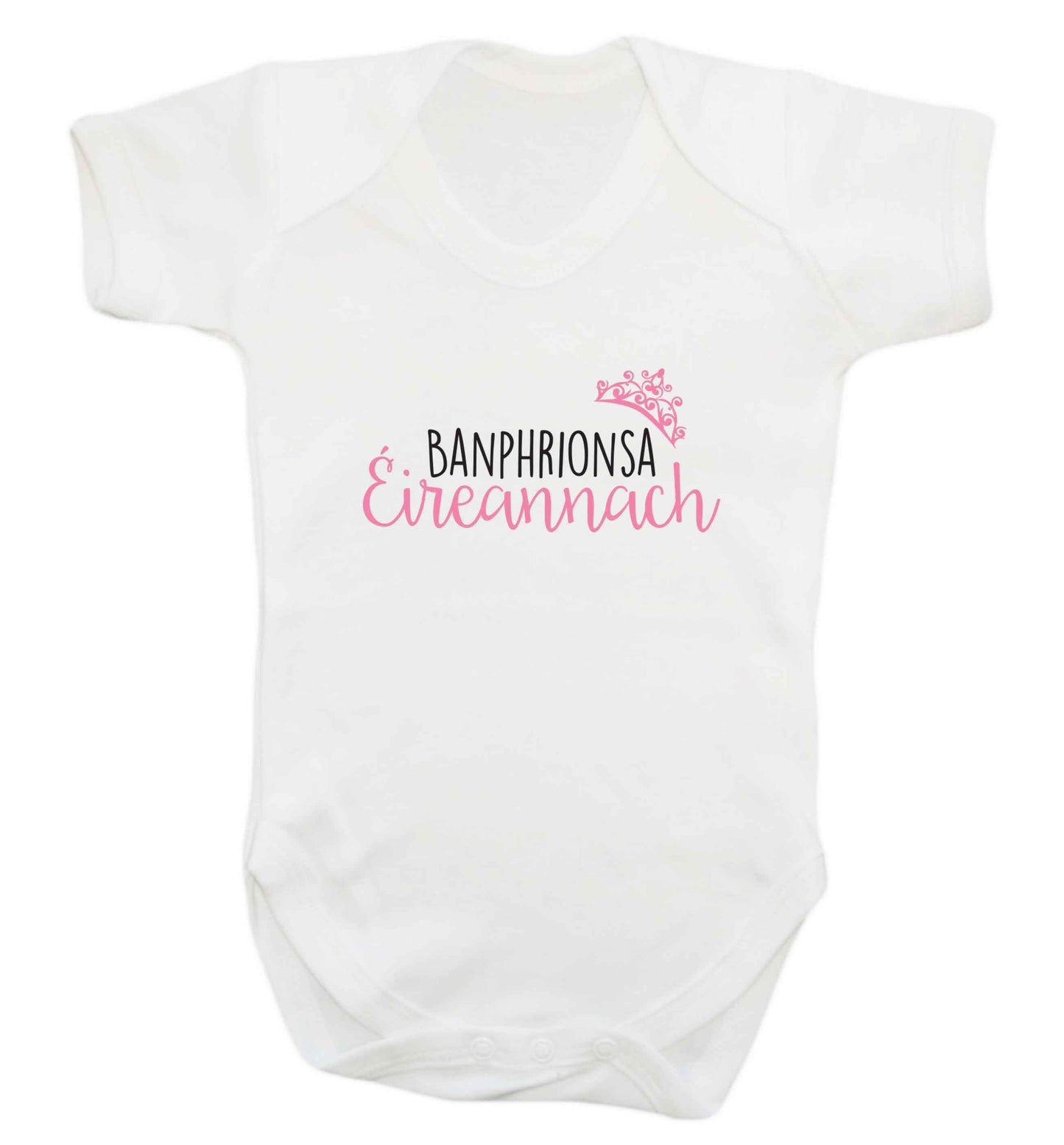 Banphrionsa eireannach baby vest white 18-24 months