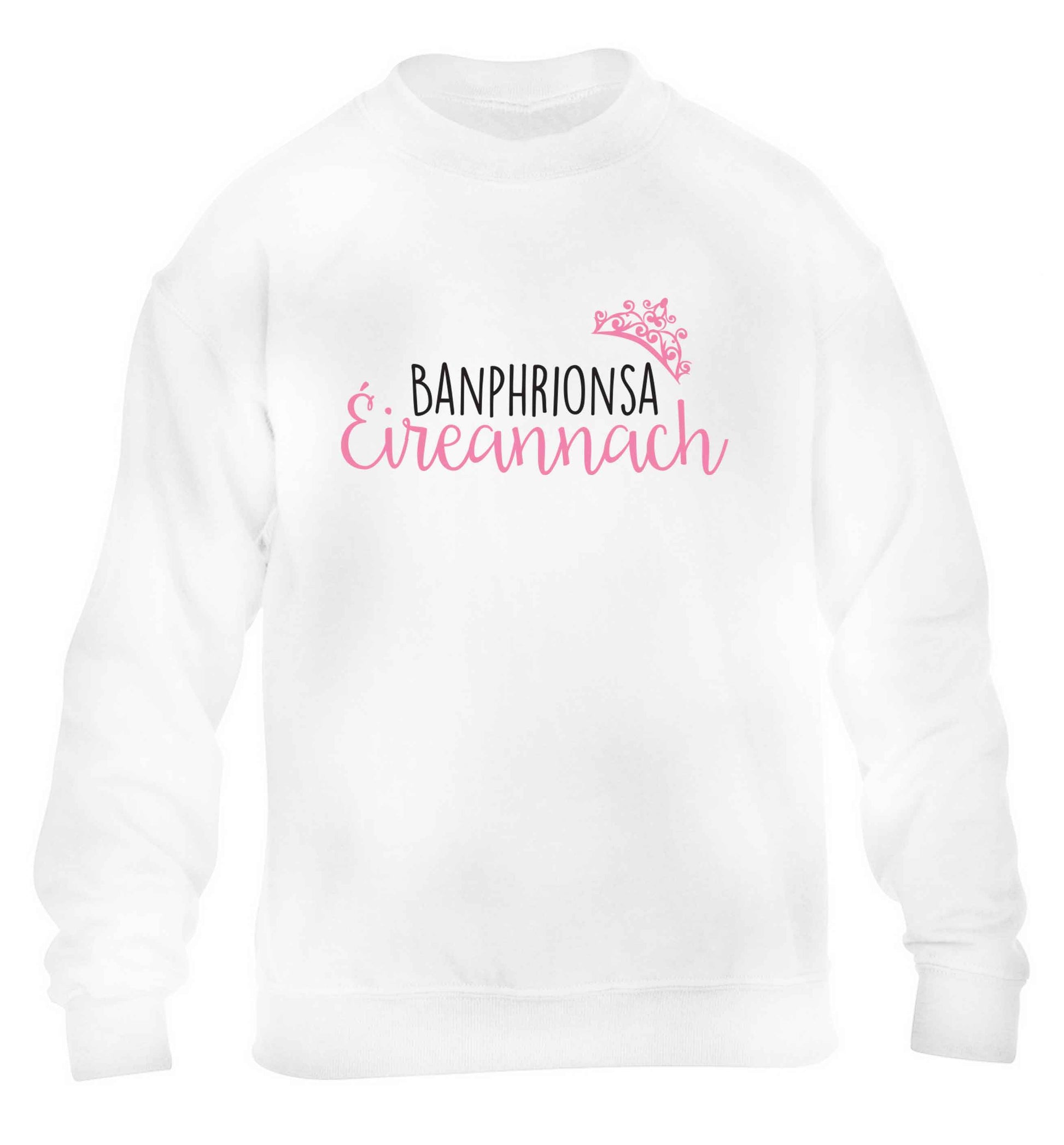 Banphrionsa eireannach children's white sweater 12-13 Years