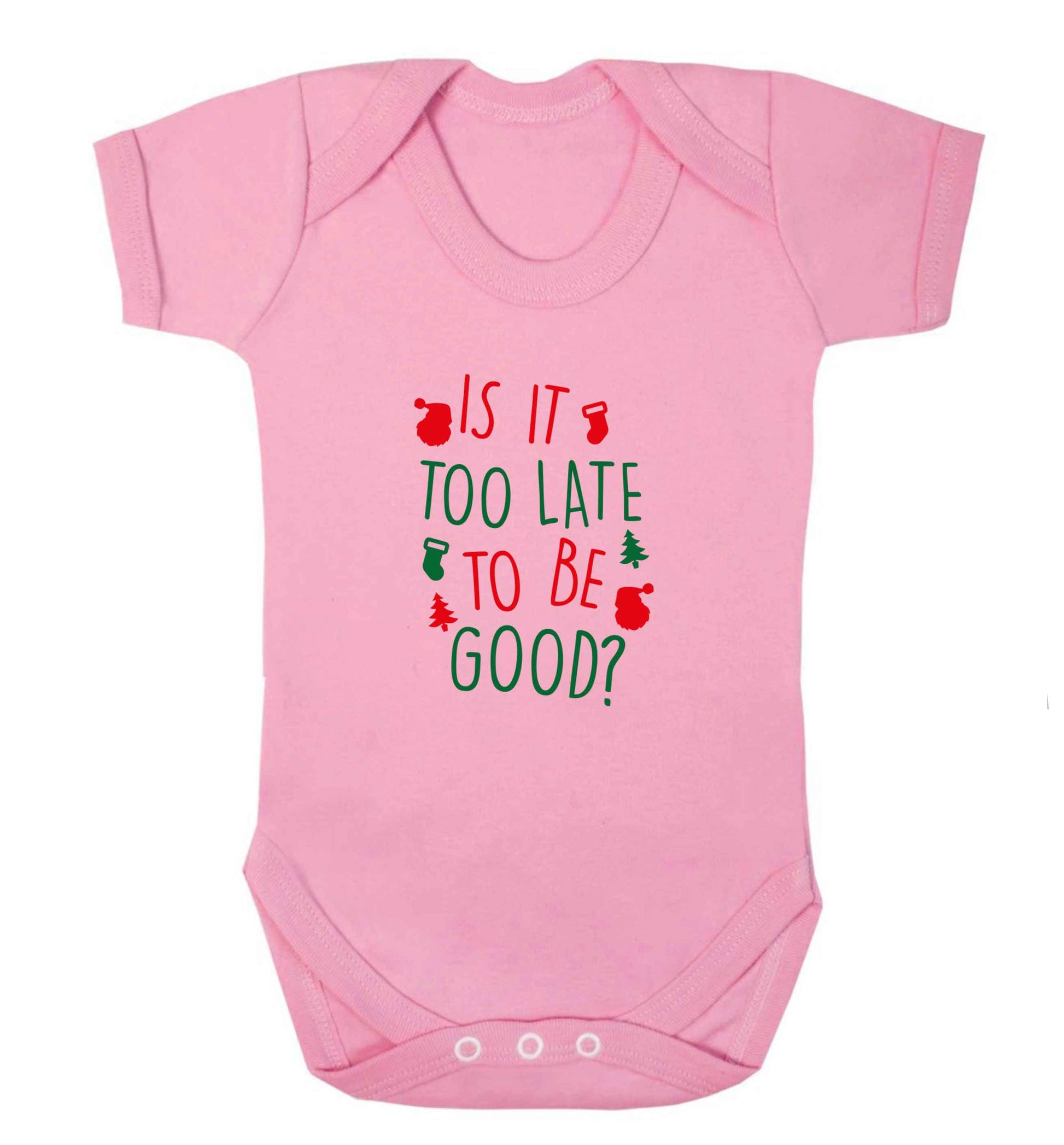 Too Late to be Good baby vest pale pink 18-24 months