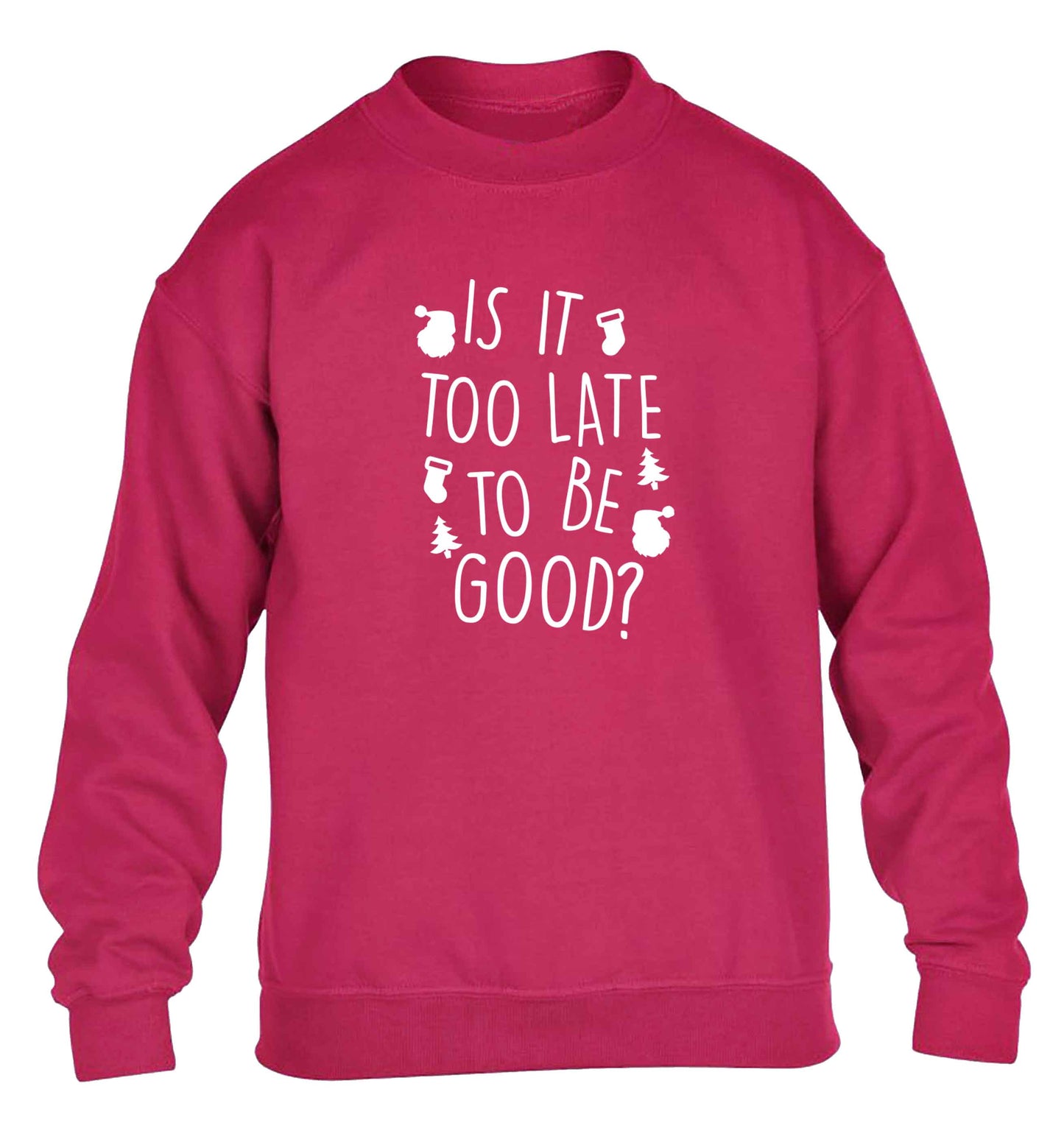 Too Late to be Good children's pink sweater 12-13 Years