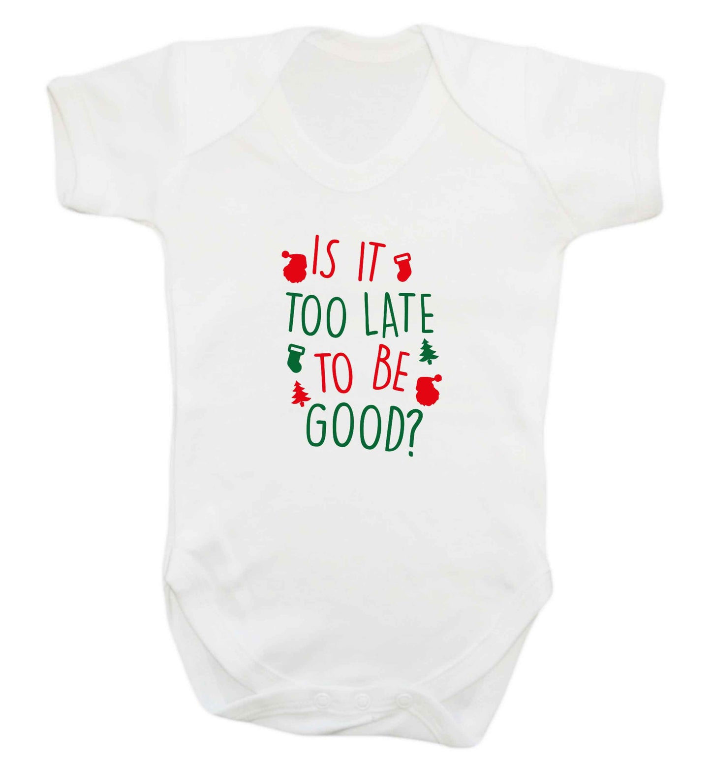 Too Late to be Good baby vest white 18-24 months
