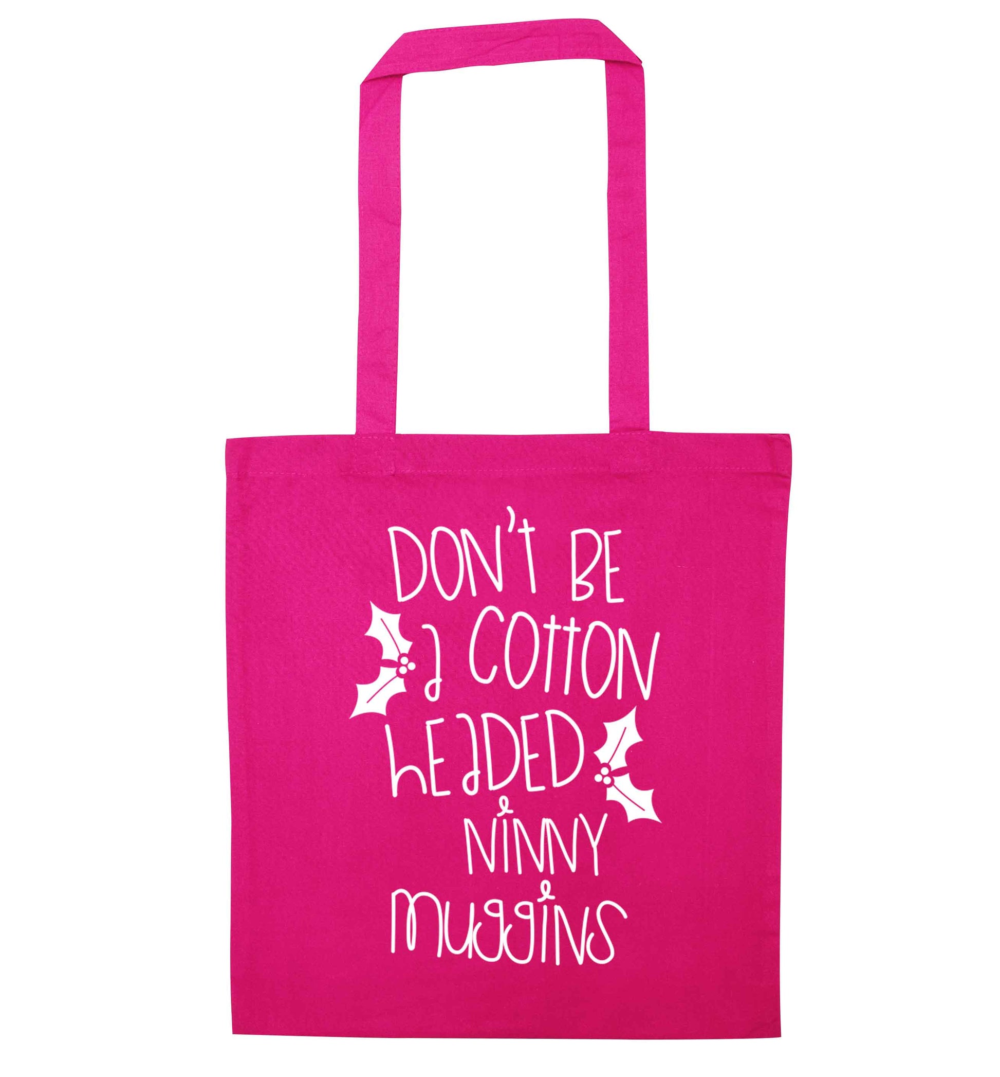 Too Late to be Good pink tote bag