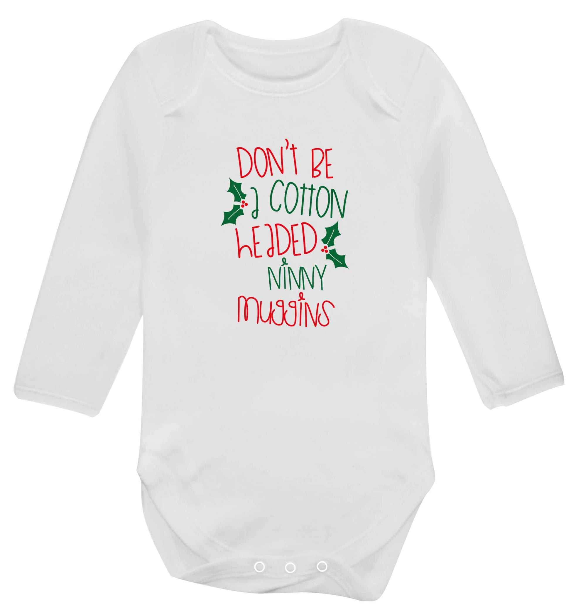 Too Late to be Good baby vest long sleeved white 6-12 months