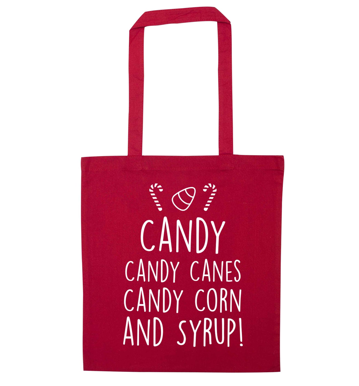 Candy Canes Candy Corns red tote bag
