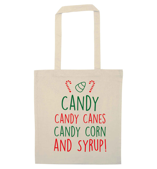 Candy Canes Candy Corns natural tote bag