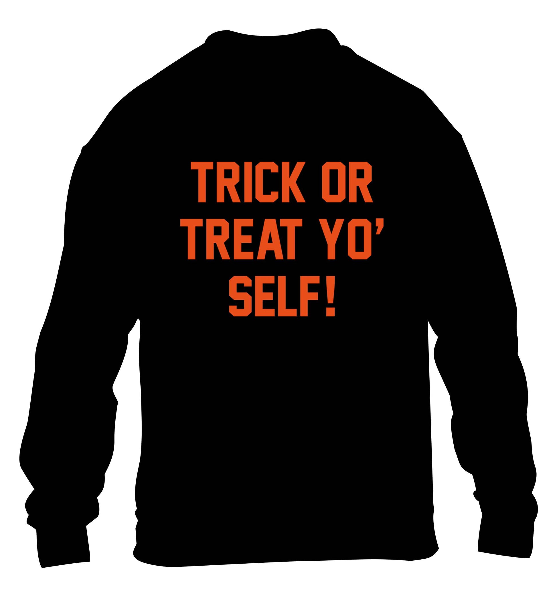 Trick or Treat Yo' Self children's black sweater 12-13 Years