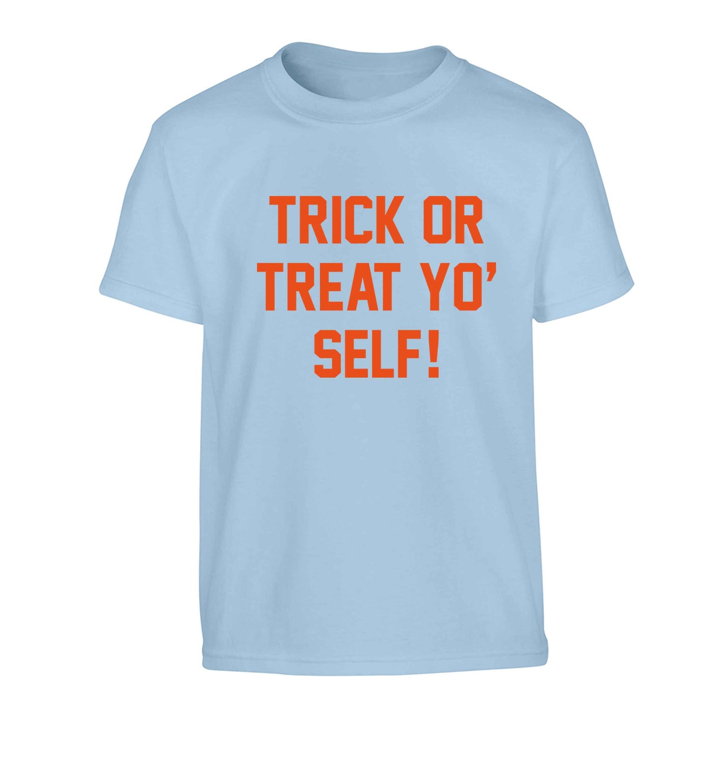 Trick or Treat Yo' Self Children's light blue Tshirt 12-13 Years