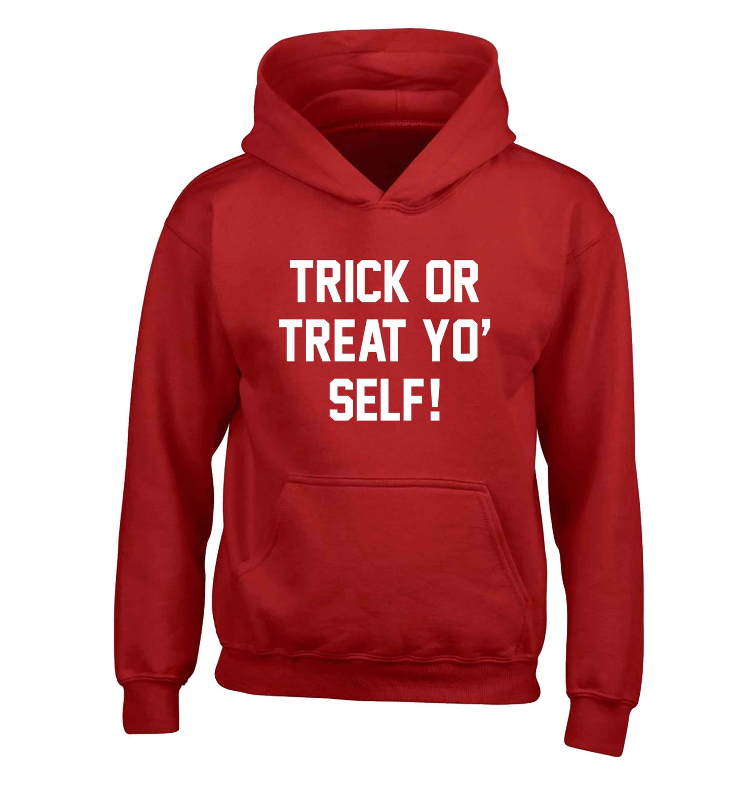 Trick or Treat Yo' Self children's red hoodie 12-13 Years
