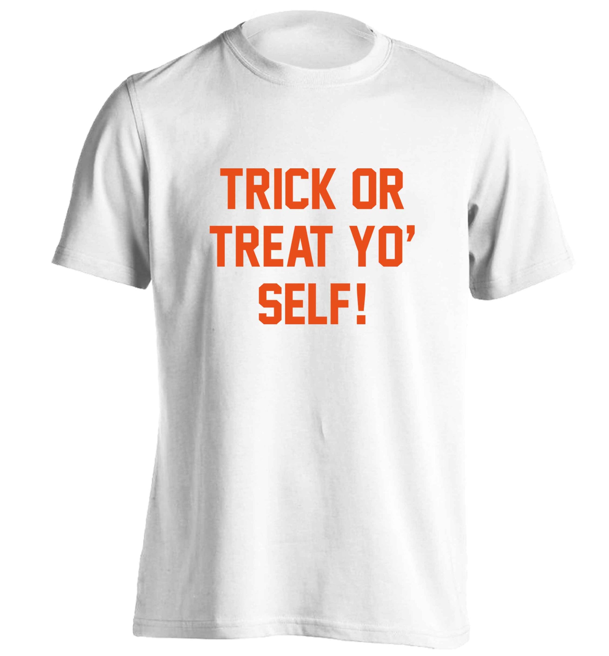 Trick or Treat Yo' Self adults unisex white Tshirt 2XL