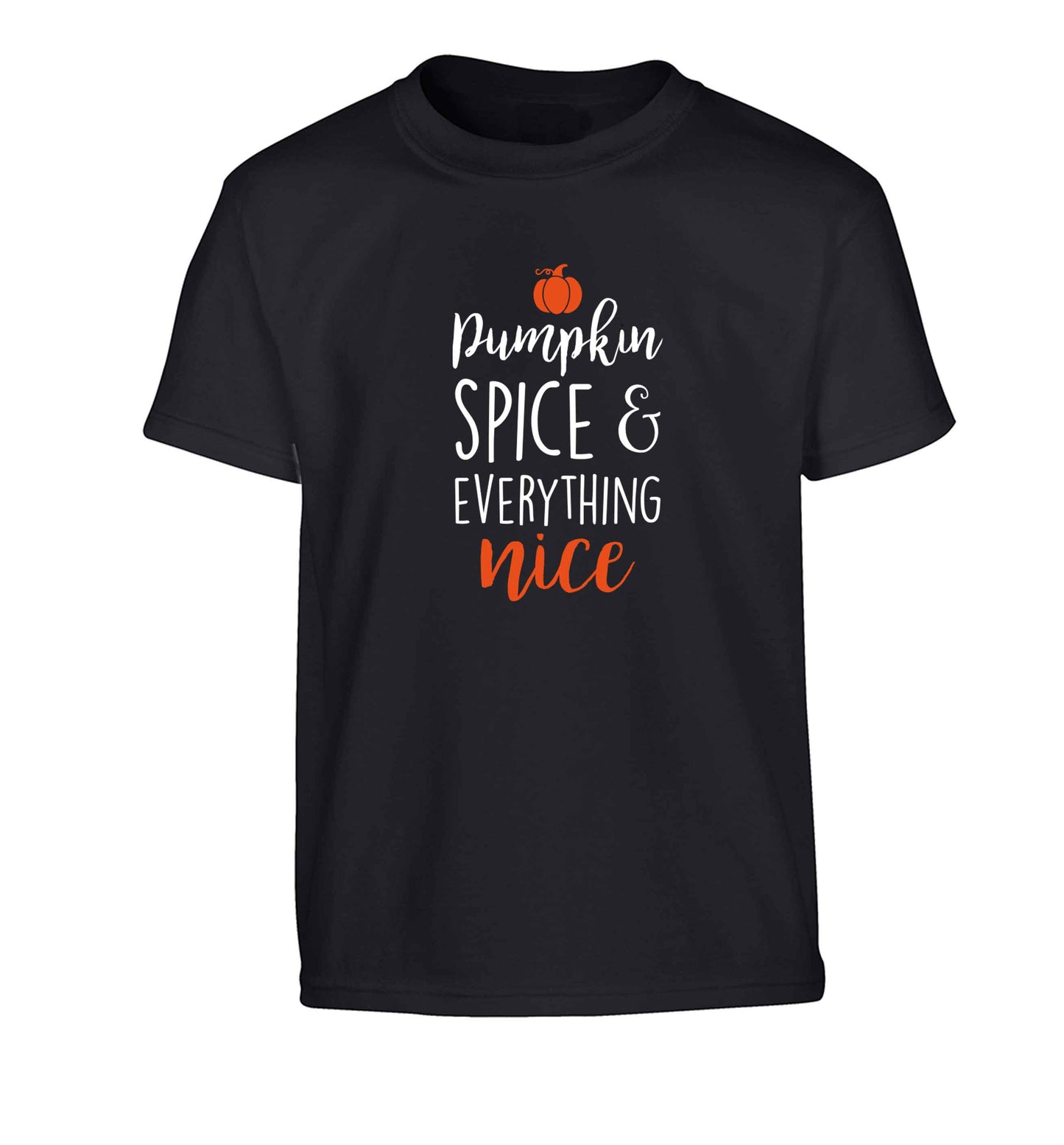 Pumpkin Spice Nice Children's black Tshirt 12-13 Years