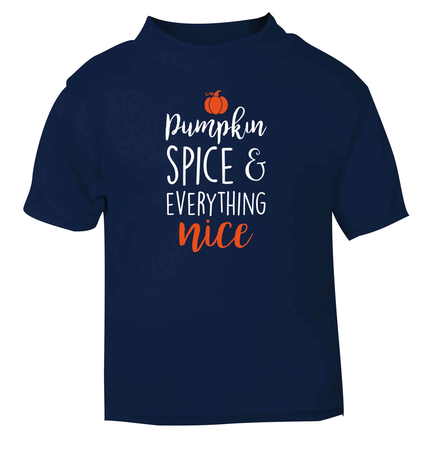 Pumpkin Spice Nice navy baby toddler Tshirt 2 Years