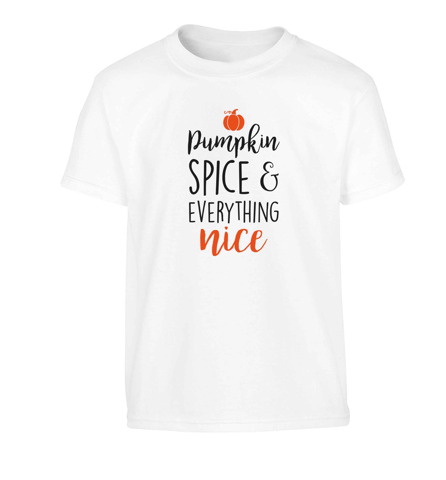 Pumpkin Spice Nice Children's white Tshirt 12-13 Years