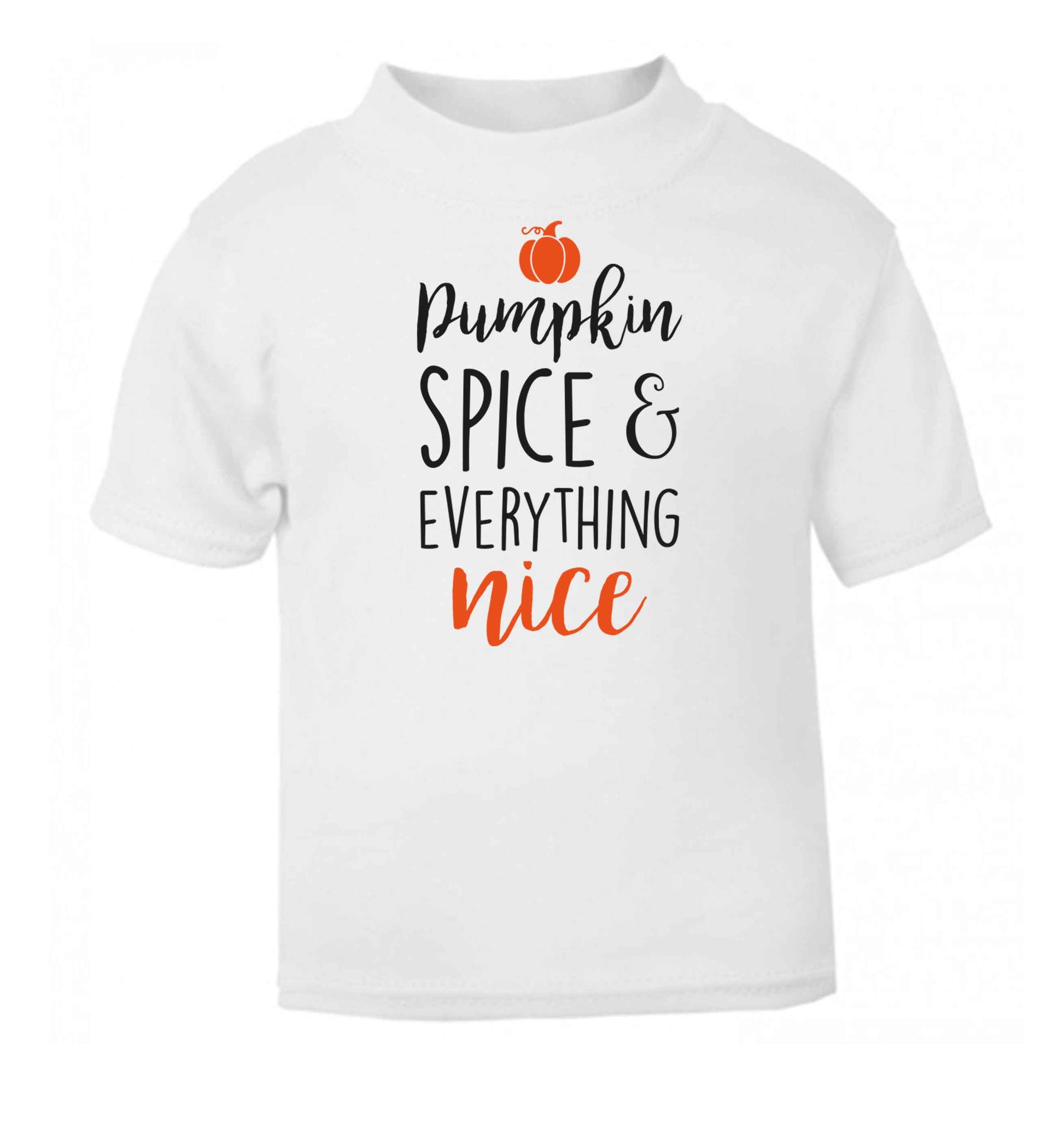 Pumpkin Spice Nice white baby toddler Tshirt 2 Years