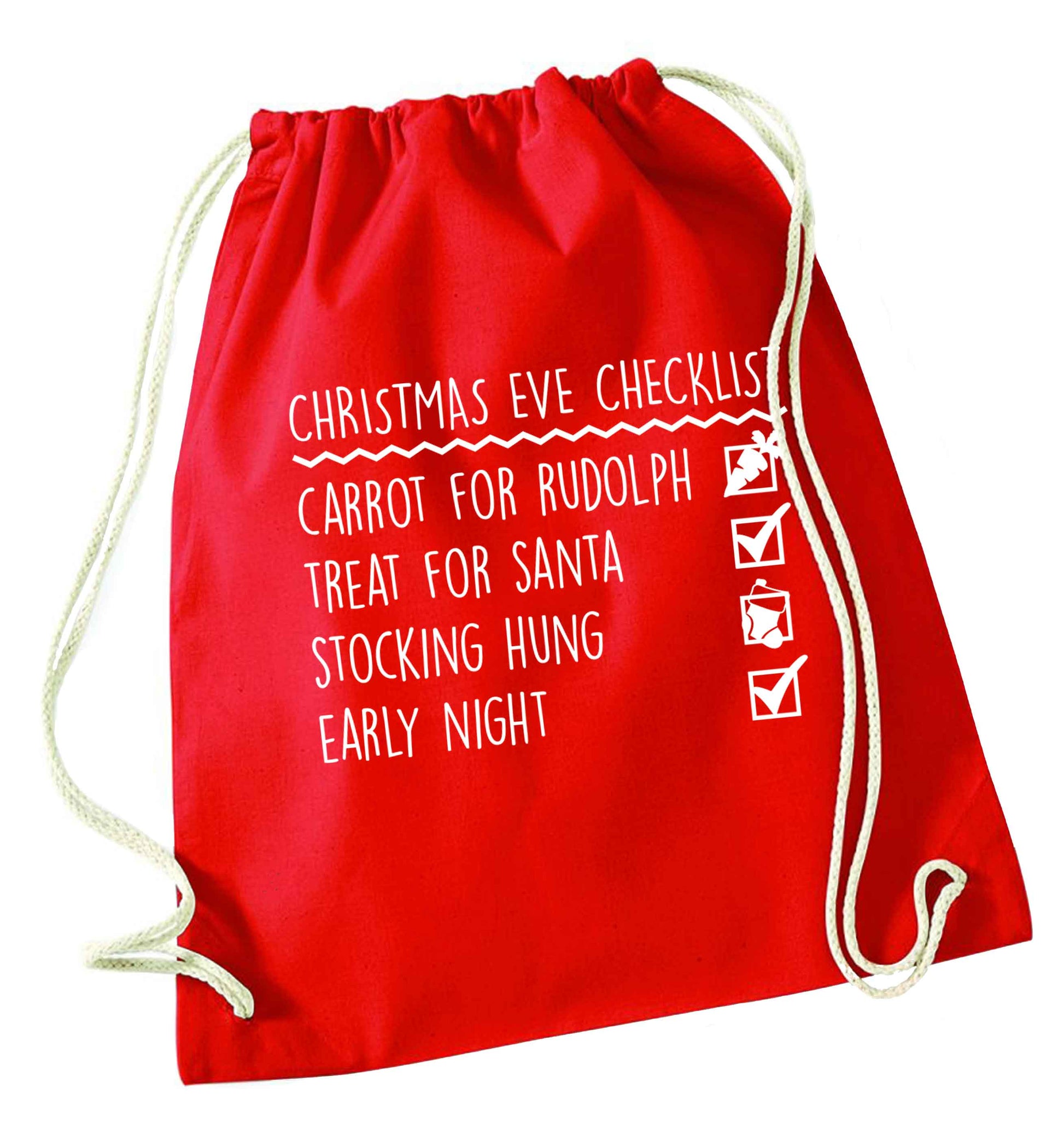 Candy Canes Candy Corns red drawstring bag 