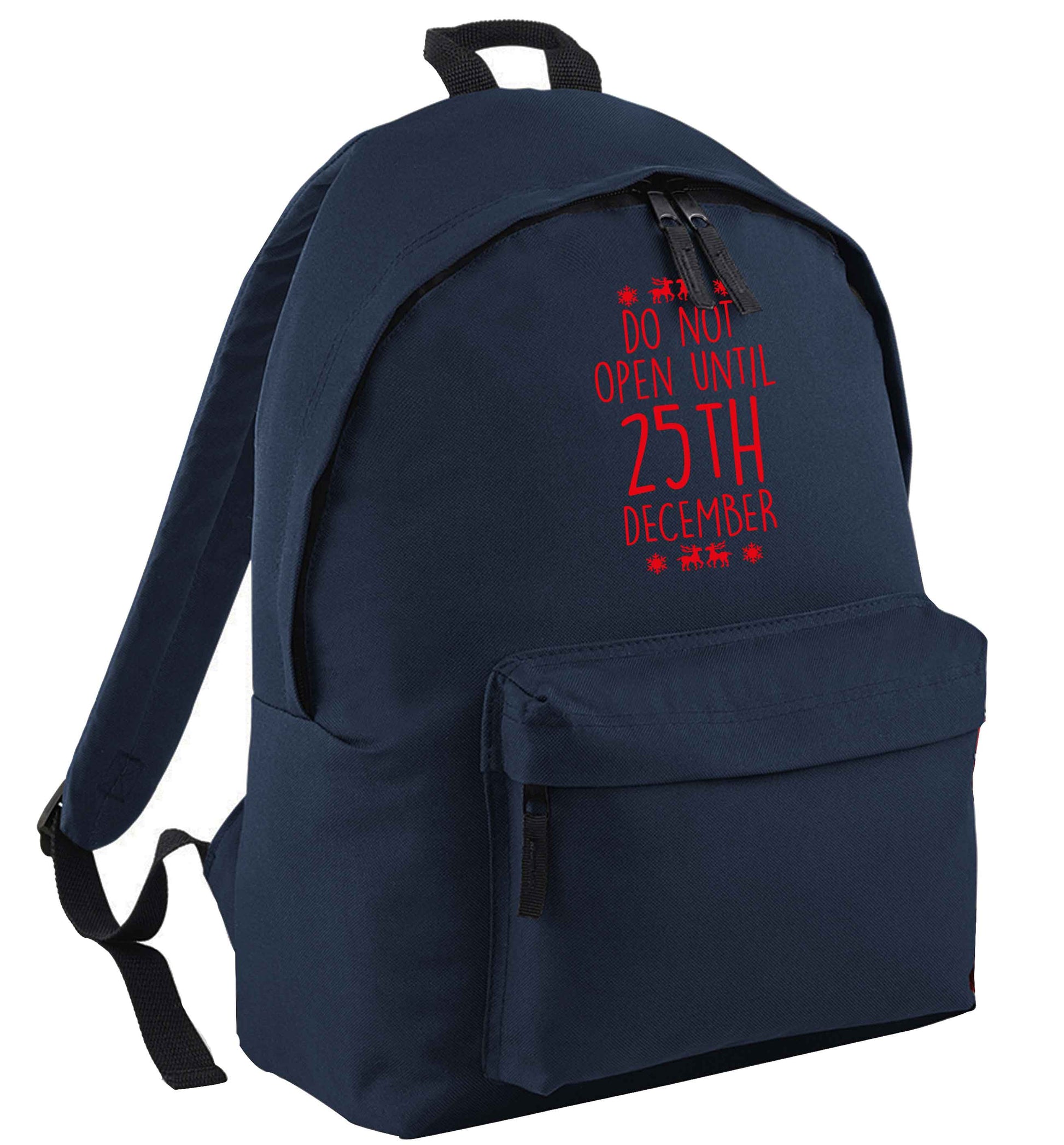 Christmas Eve Checklist navy adults backpack