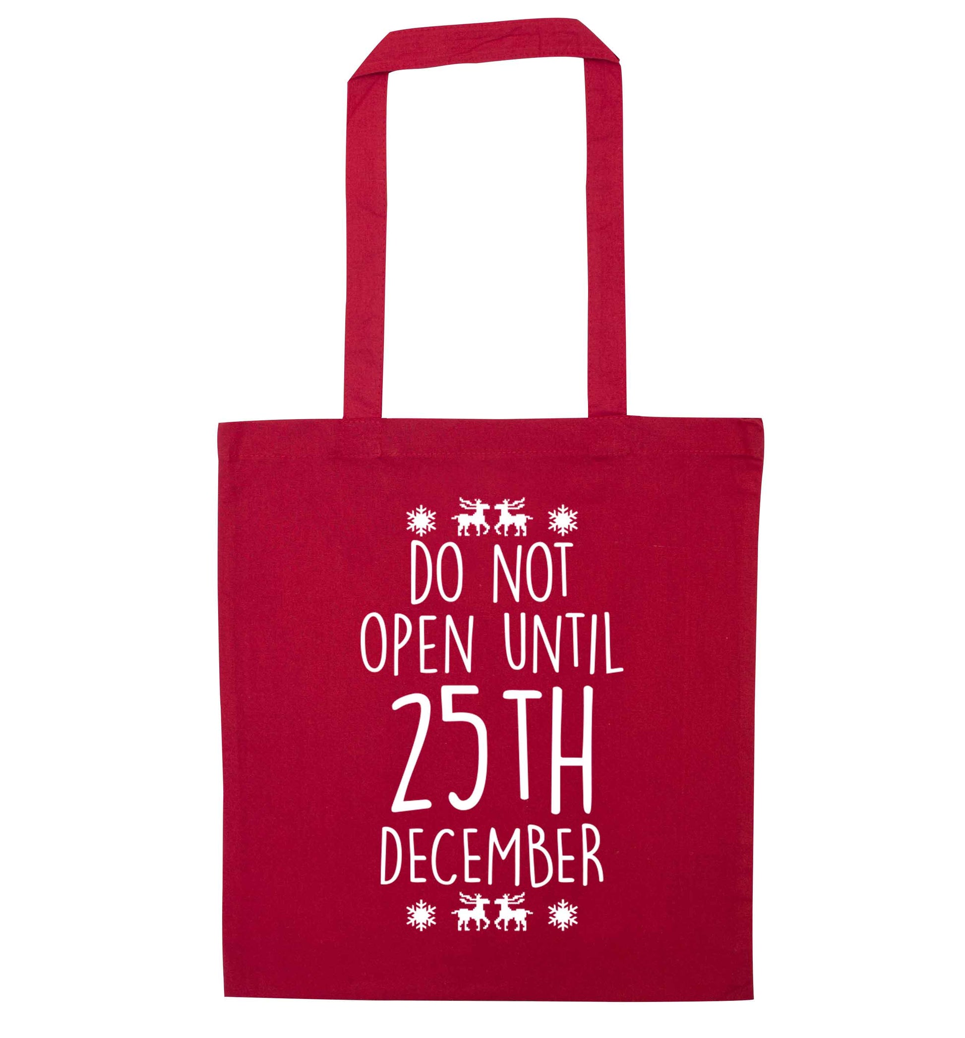 Christmas Eve Checklist red tote bag