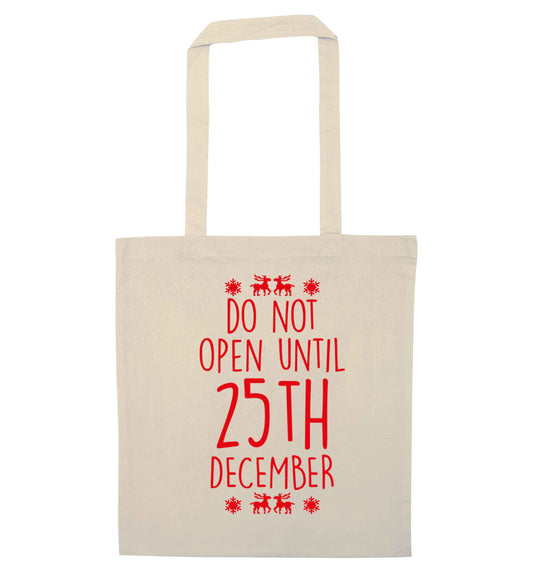 Christmas Eve Checklist natural tote bag