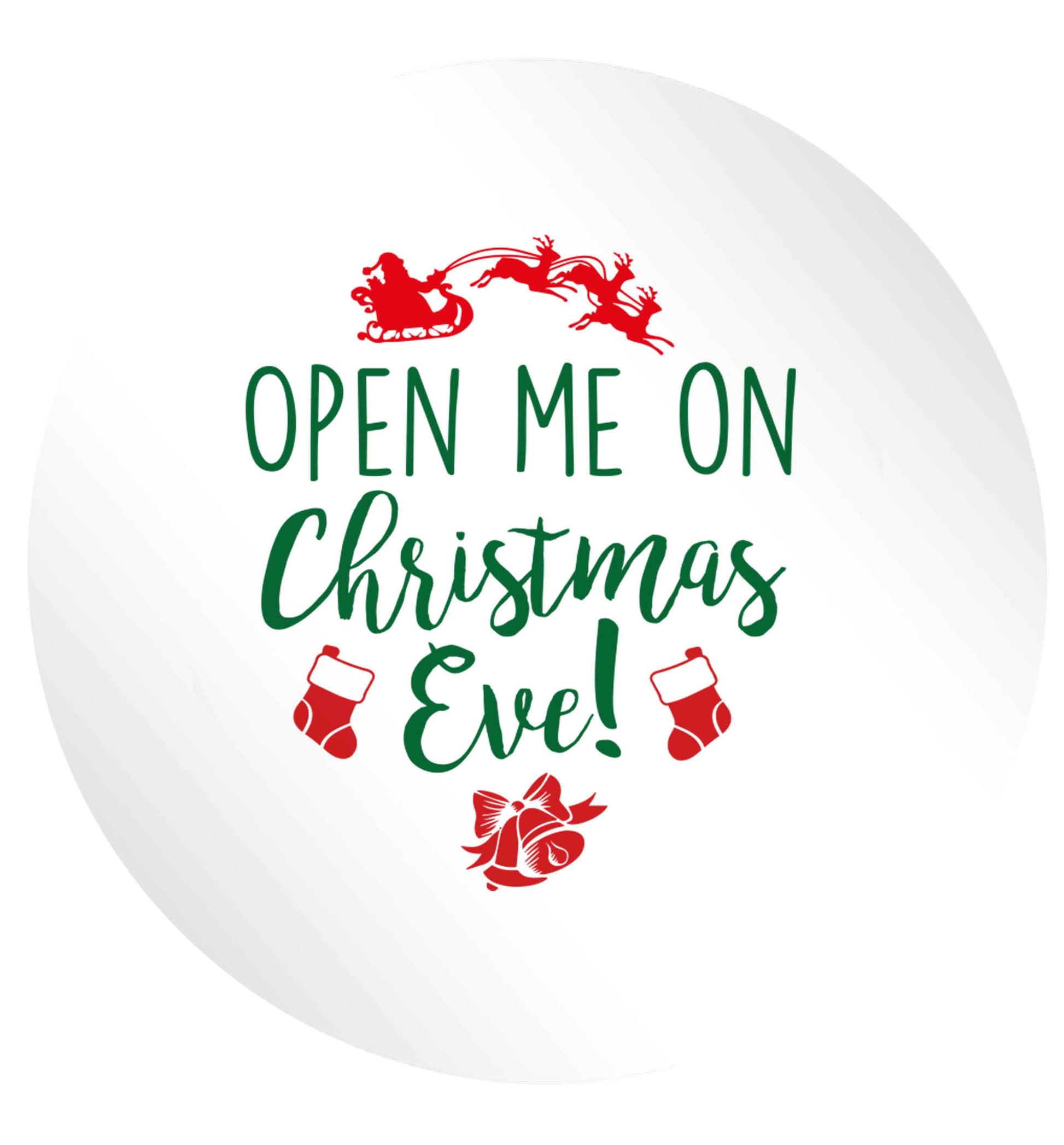 Open me on Christmas Day 24 @ 45mm matt circle stickers