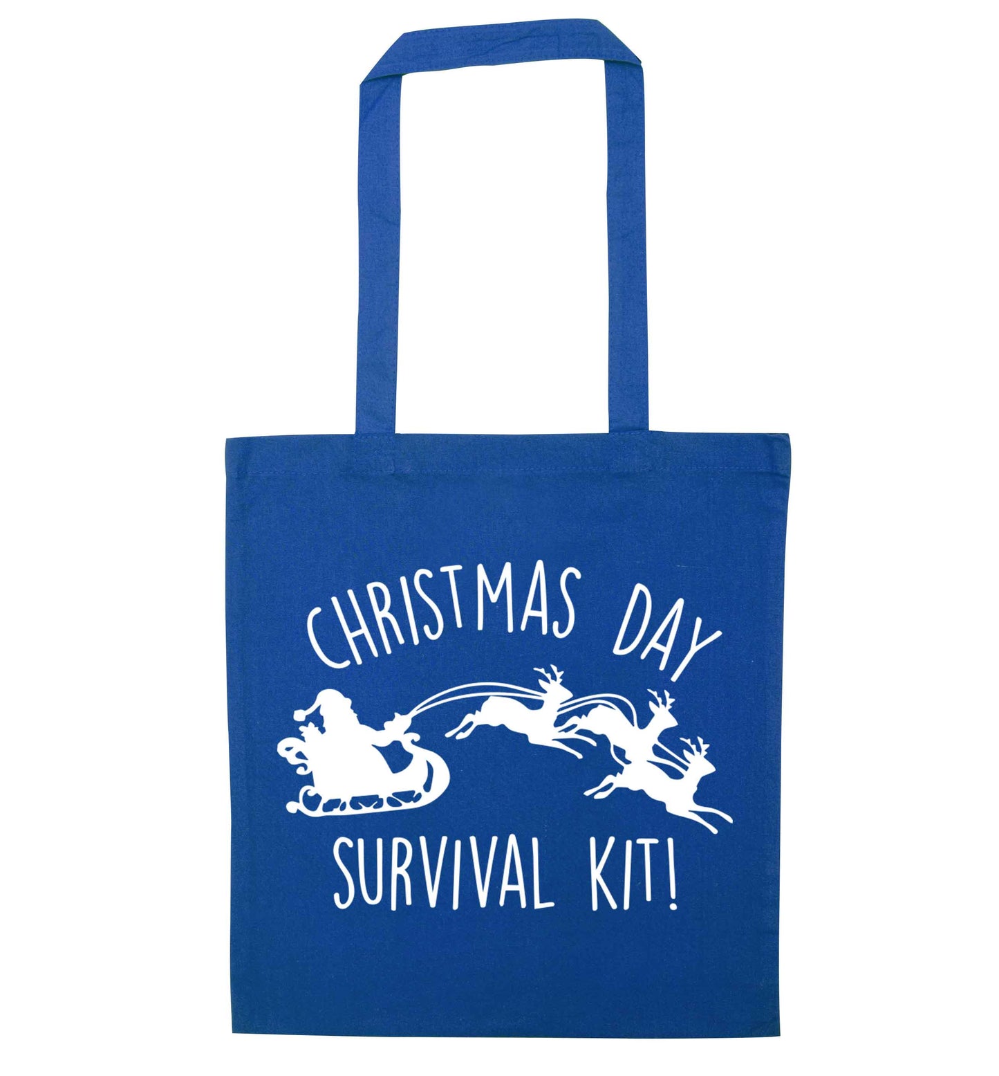Christmas Day Survival Kitblue tote bag