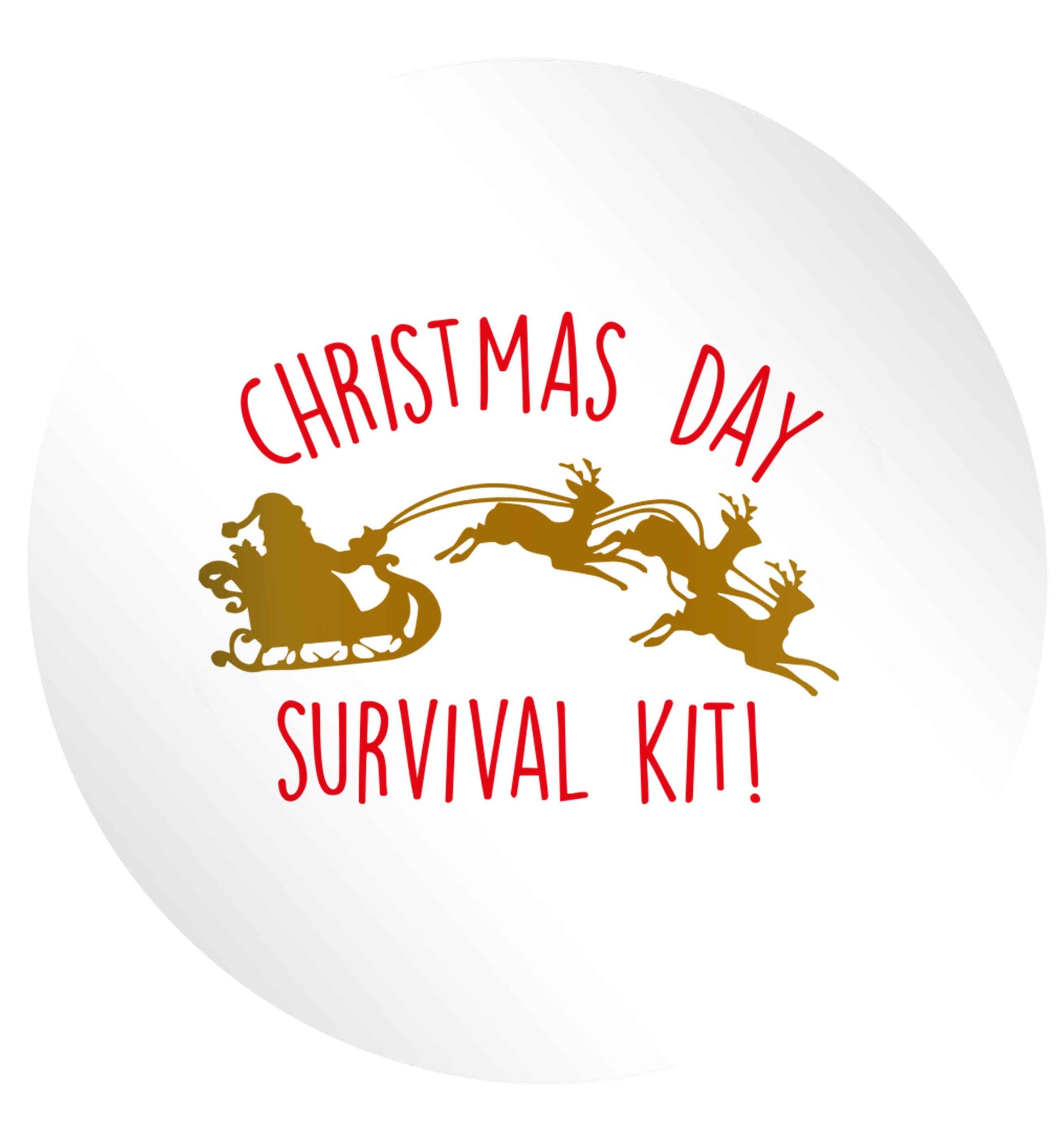 Christmas Day Survival Kit24 @ 45mm matt circle stickers