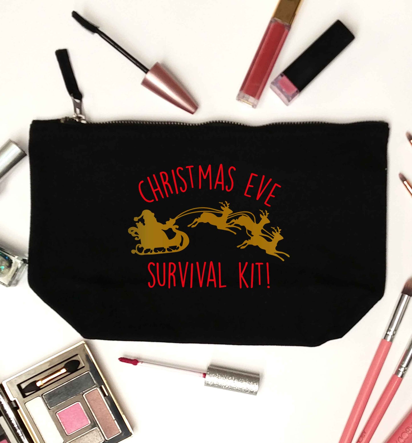 Christmas Day Survival Kitblack makeup bag