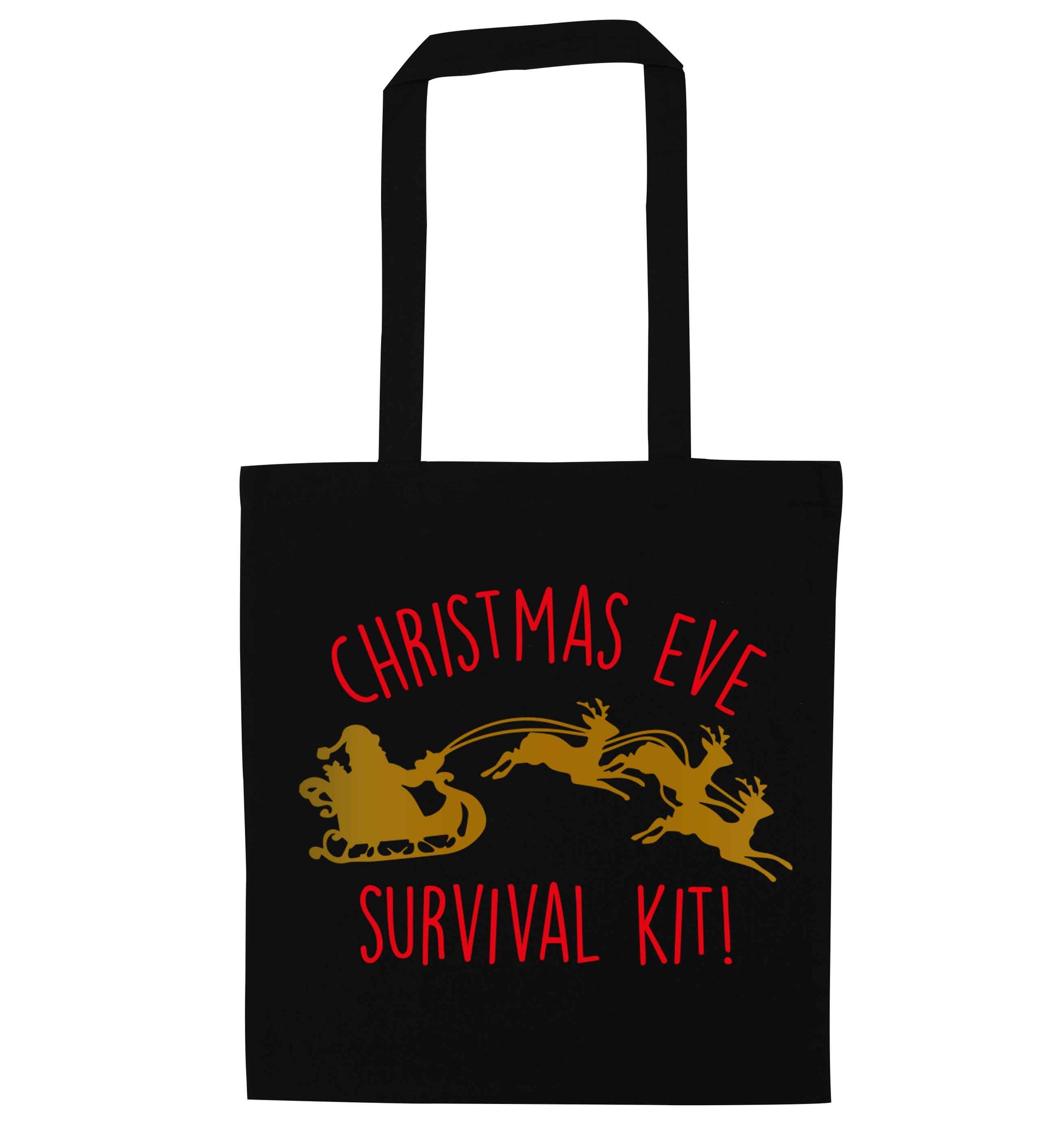 Christmas Day Survival Kitblack tote bag