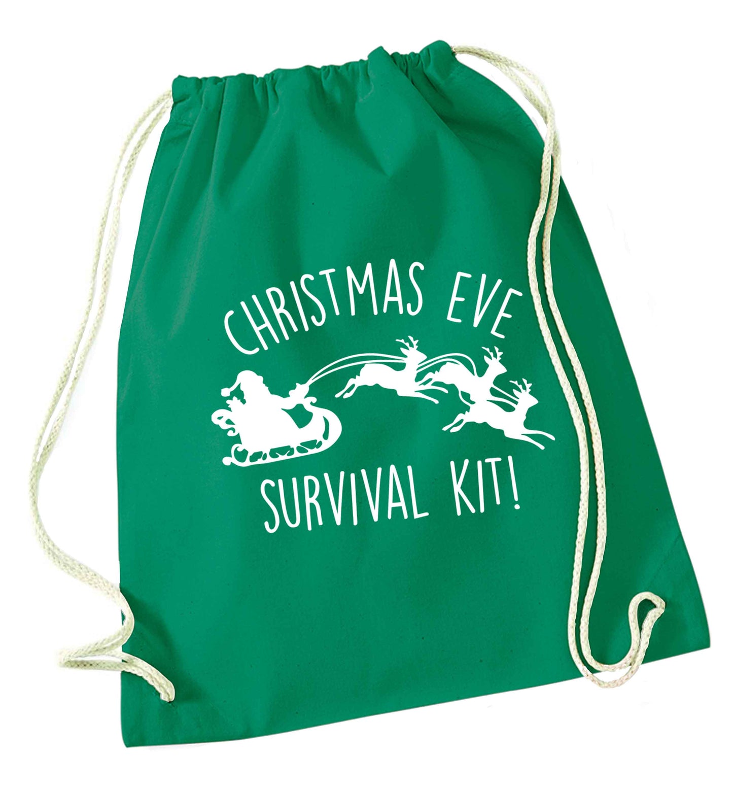 Christmas Day Survival Kitgreen drawstring bag