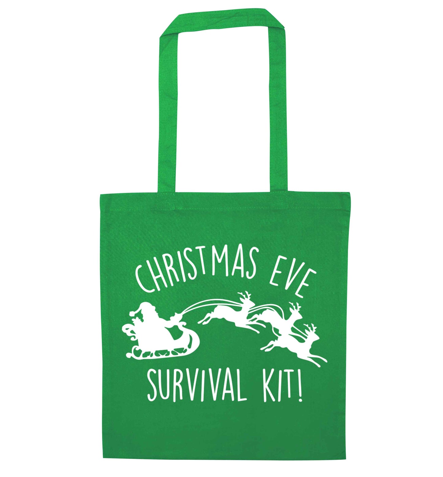 Christmas Day Survival Kitgreen tote bag