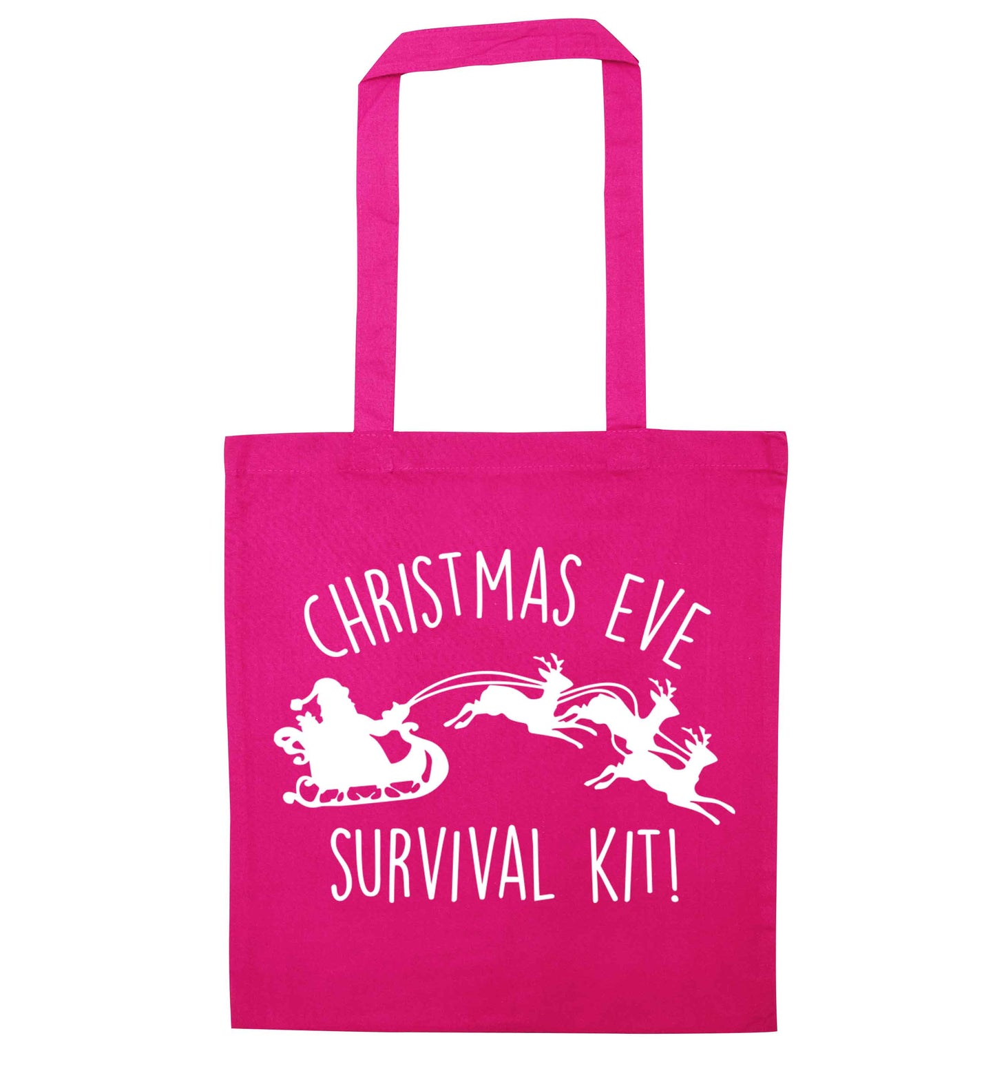 Christmas Day Survival Kitpink tote bag