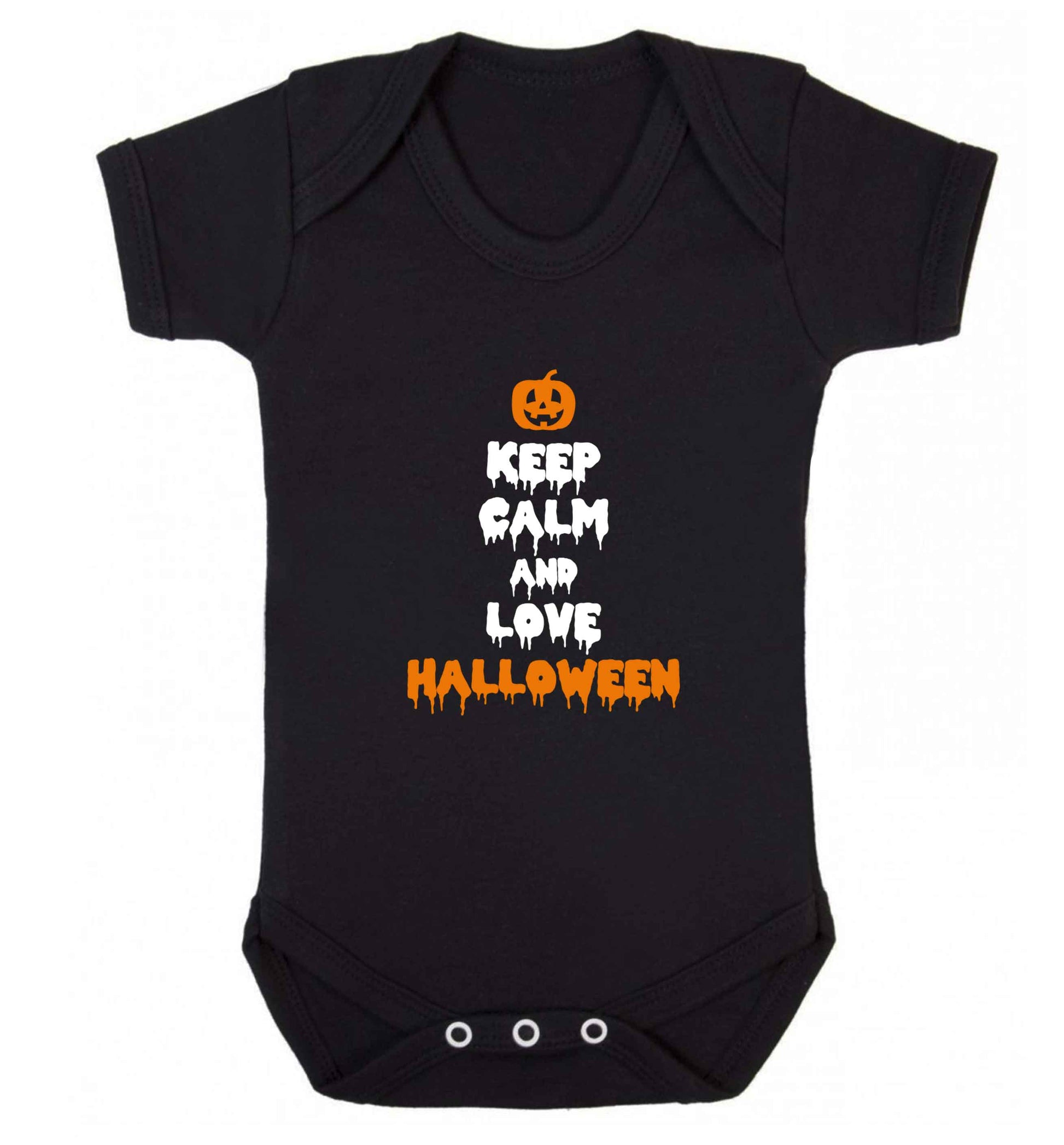 Keep calm and love halloween baby vest black 18-24 months