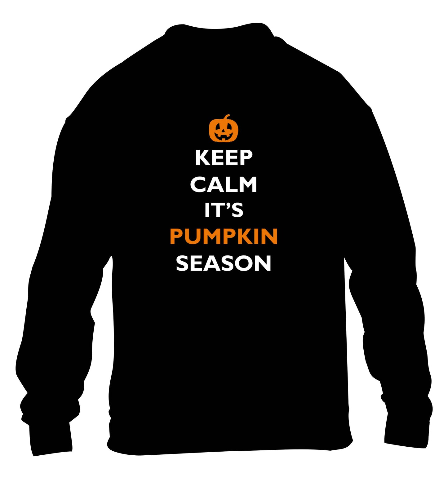 Calm Pumpkin Season children's black sweater 12-13 Years