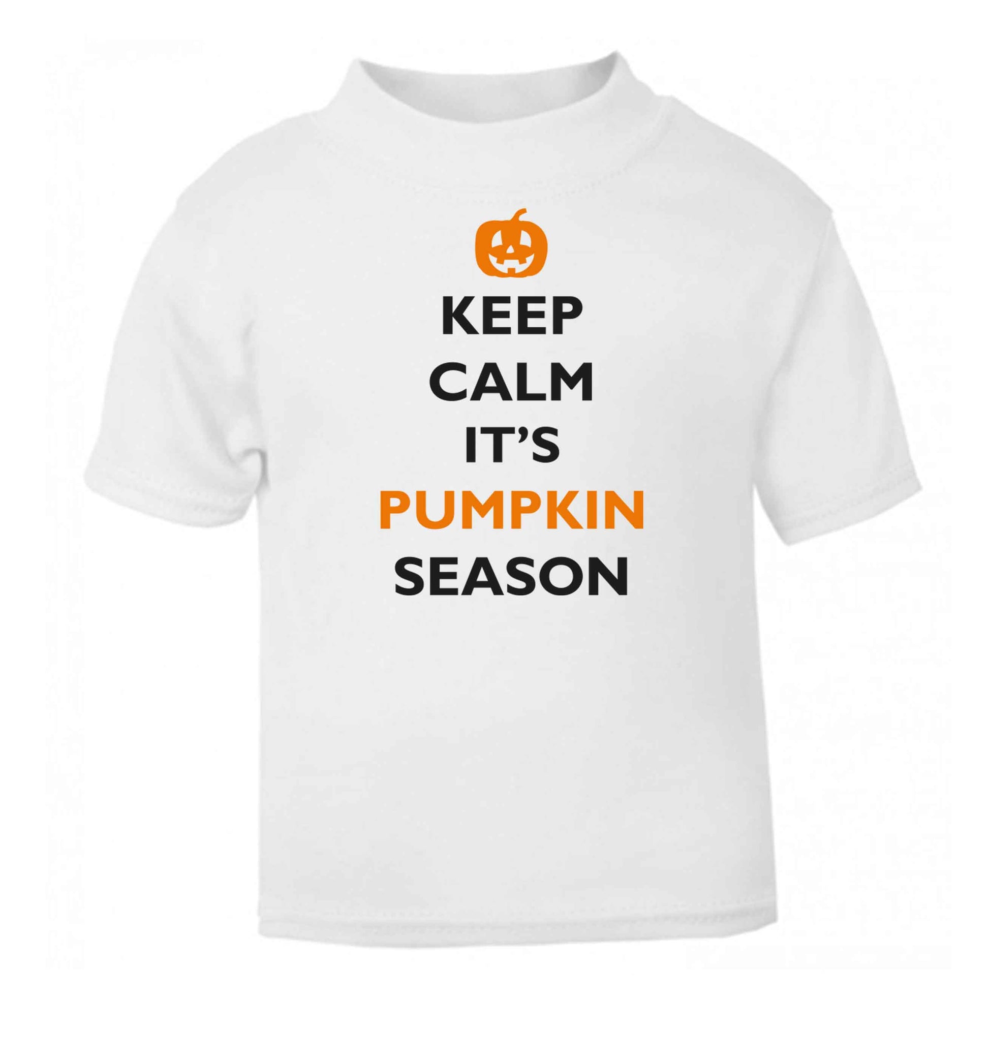 Calm Pumpkin Season white baby toddler Tshirt 2 Years