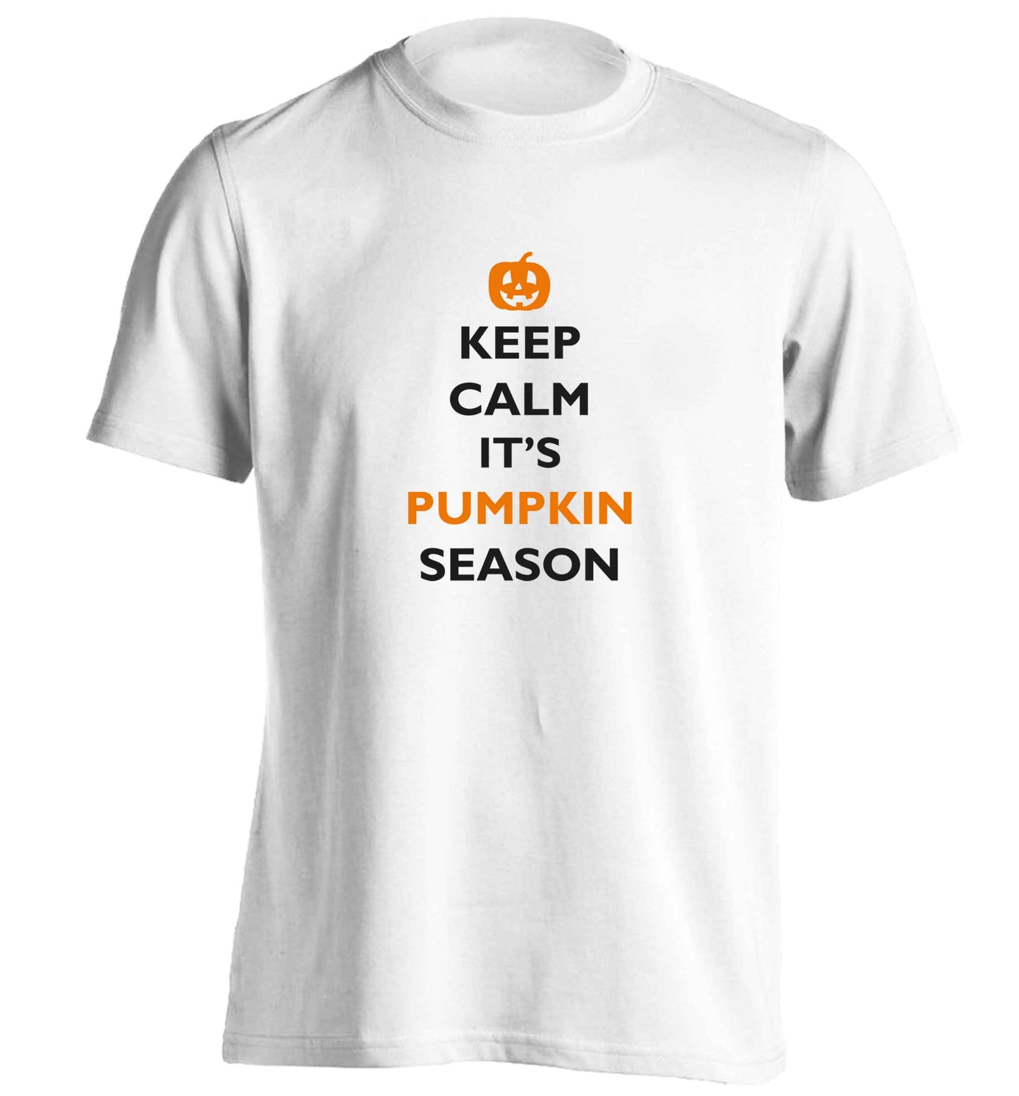 Calm Pumpkin Season adults unisex white Tshirt 2XL