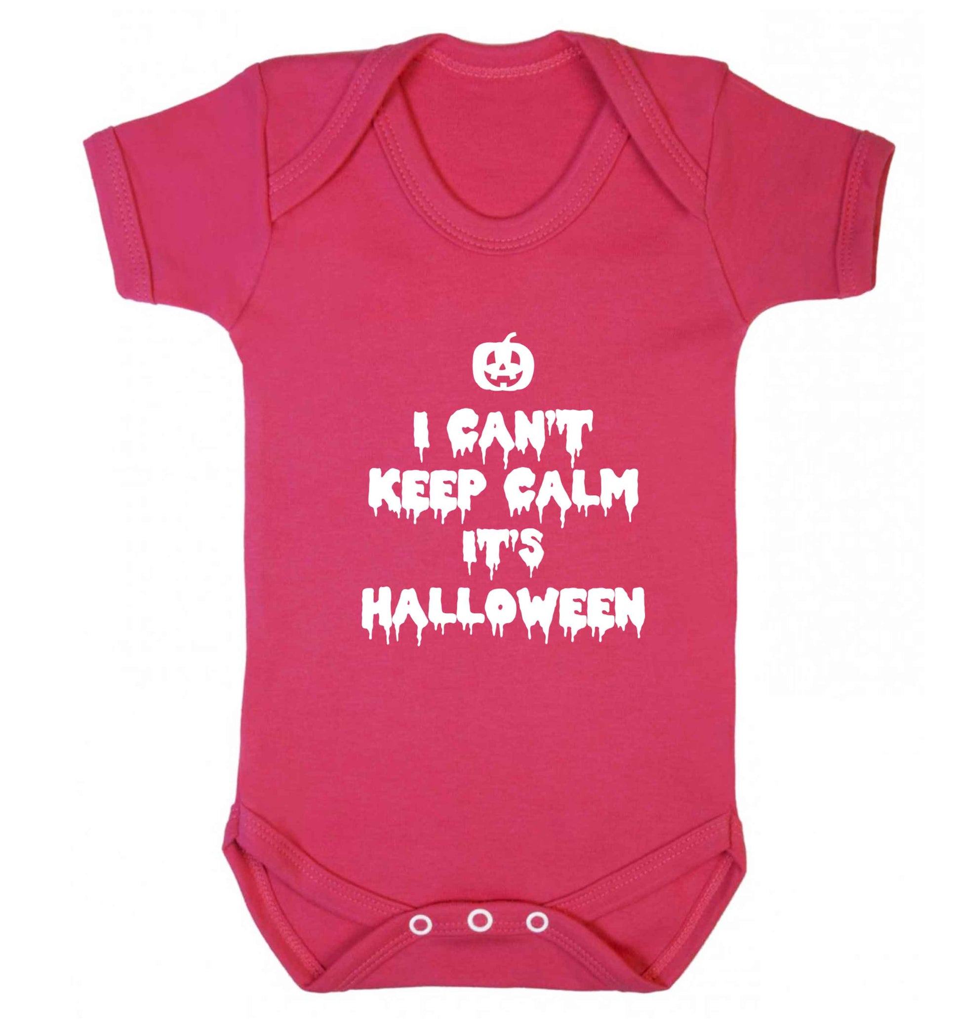 I can't keep calm it's halloween baby vest dark pink 18-24 months