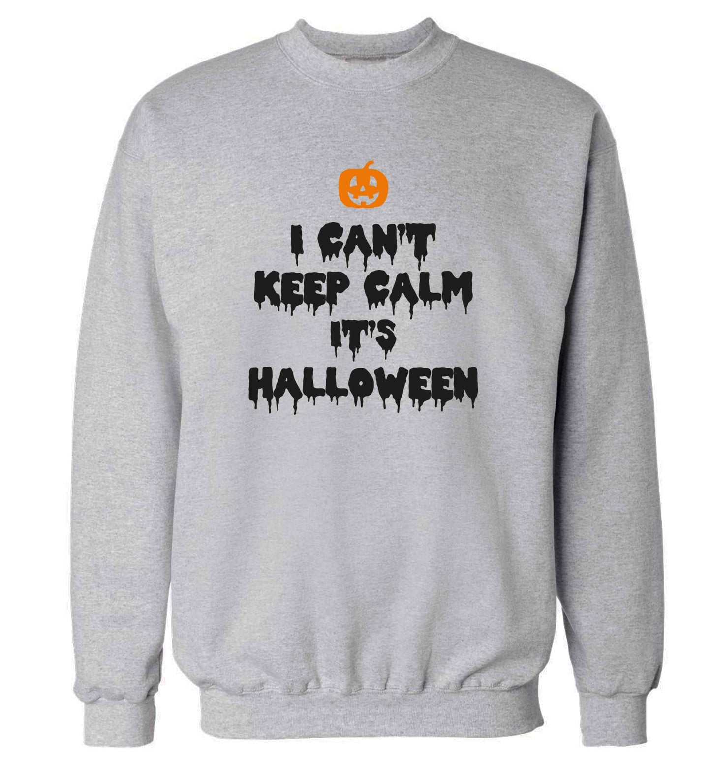 I can't keep calm it's halloween adult's unisex grey sweater 2XL