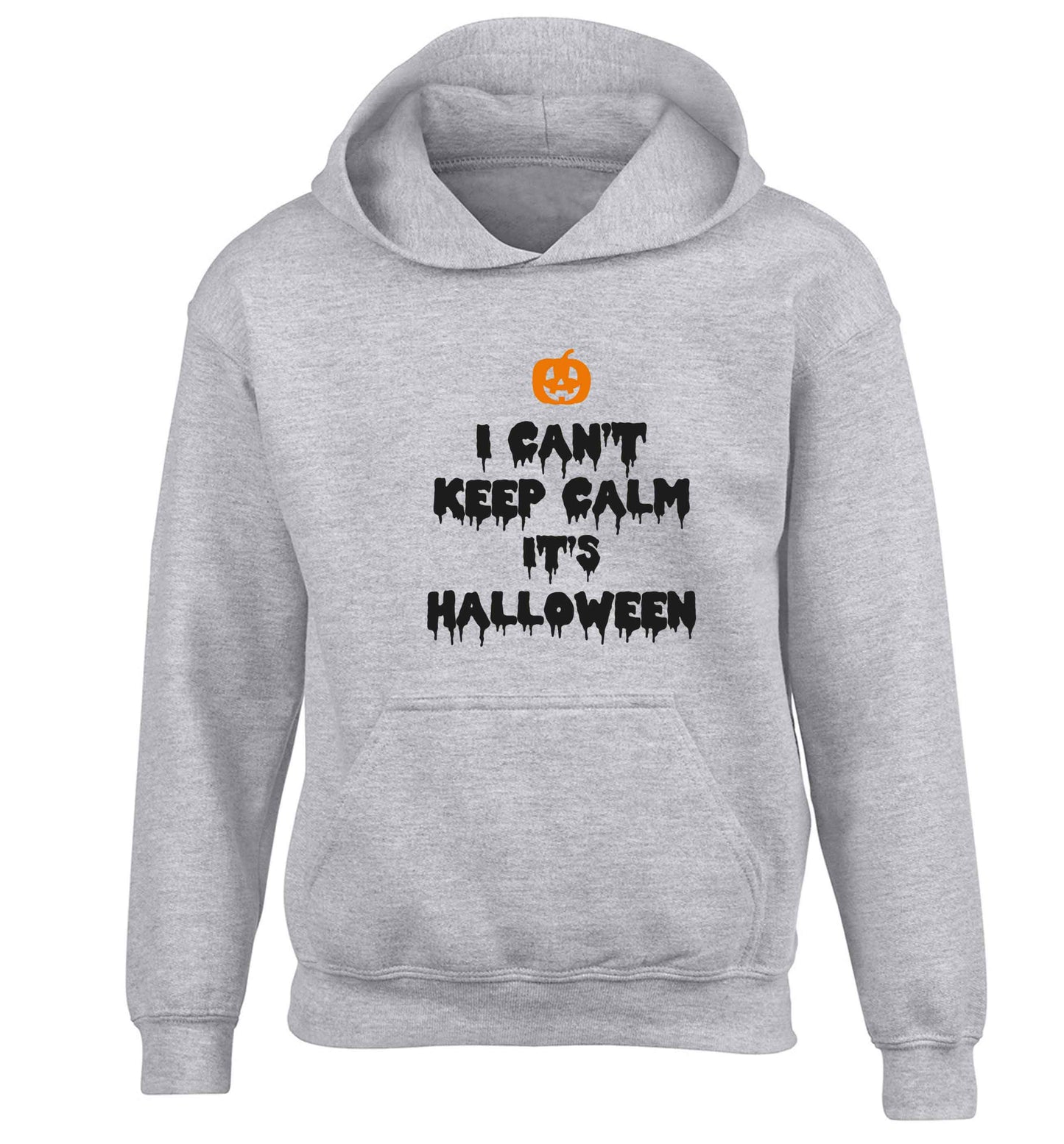 I can't keep calm it's halloween children's grey hoodie 12-13 Years