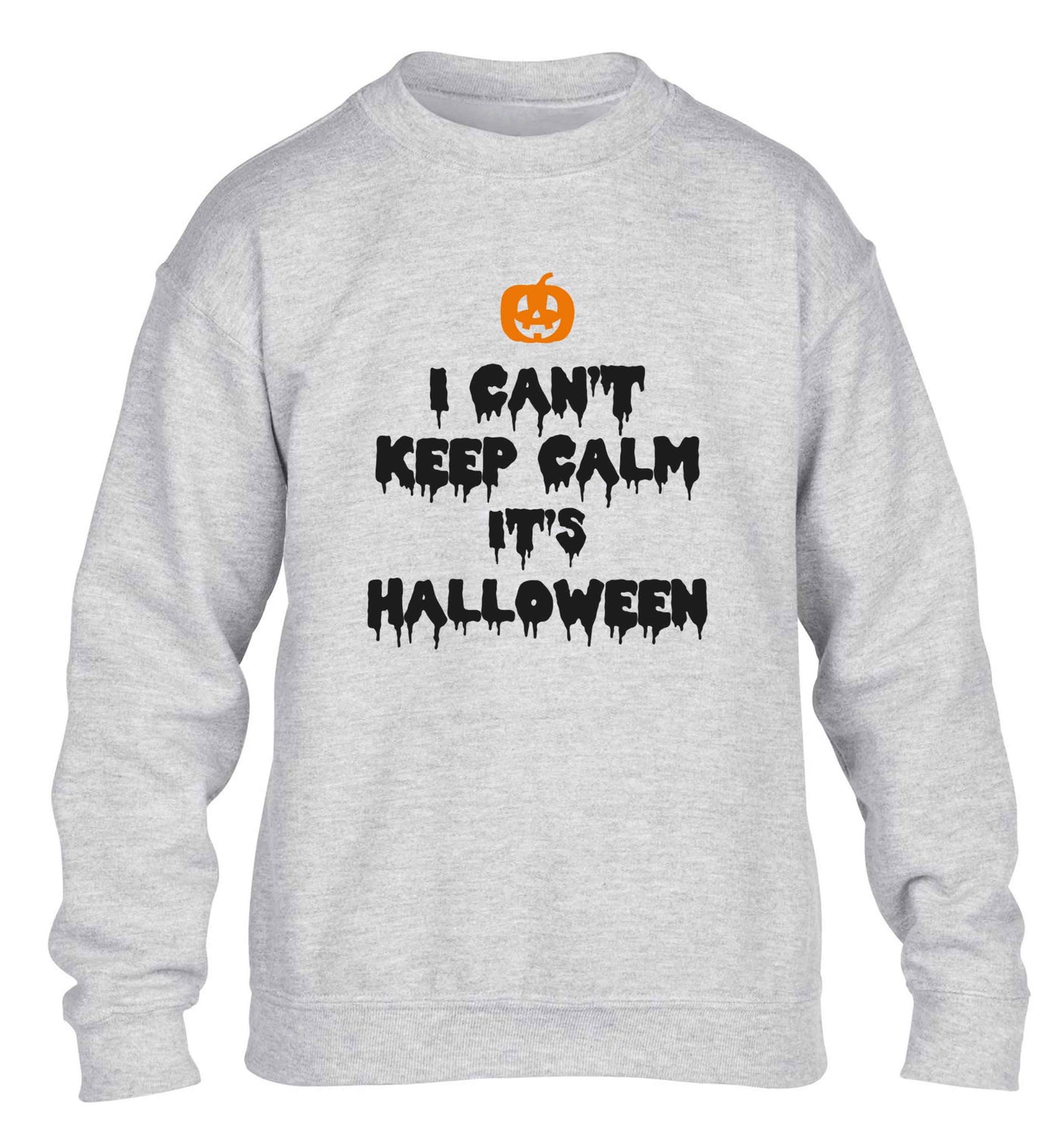 I can't keep calm it's halloween children's grey sweater 12-13 Years