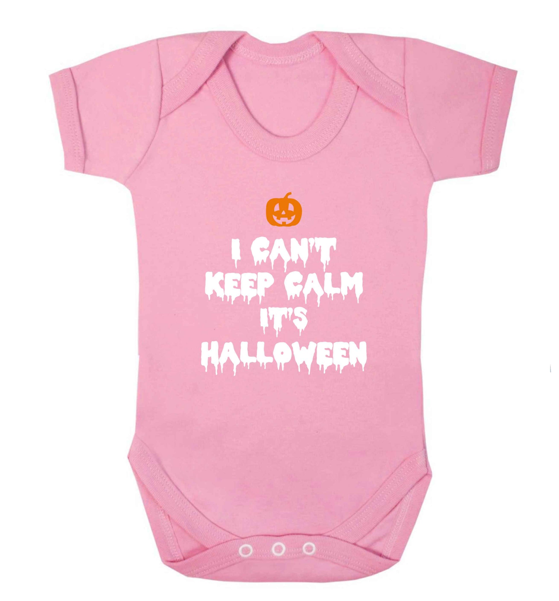I can't keep calm it's halloween baby vest pale pink 18-24 months