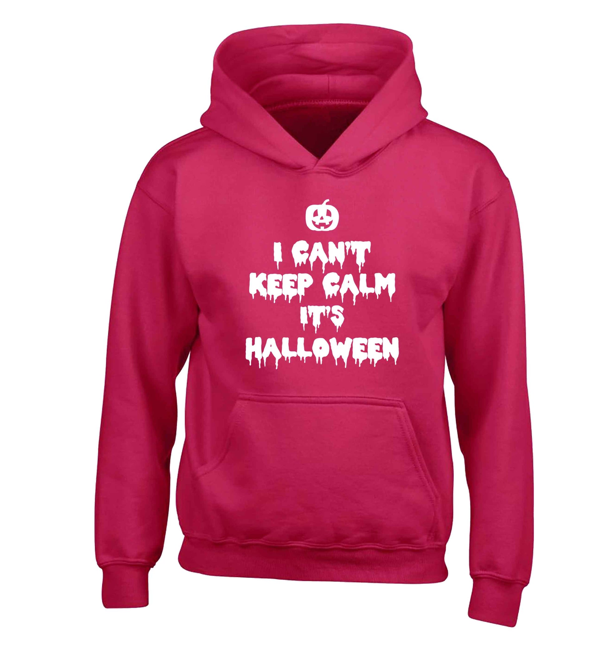 I can't keep calm it's halloween children's pink hoodie 12-13 Years