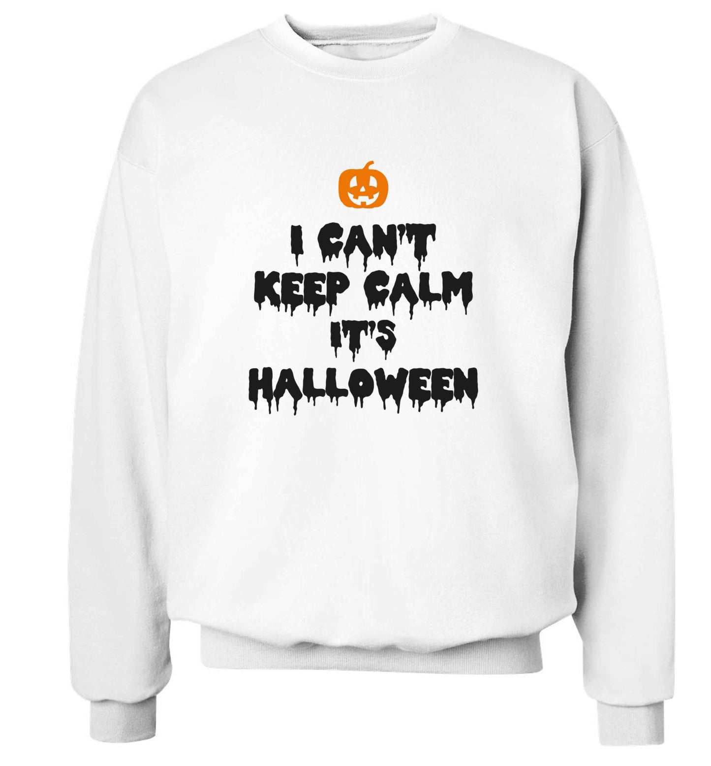 I can't keep calm it's halloween adult's unisex white sweater 2XL