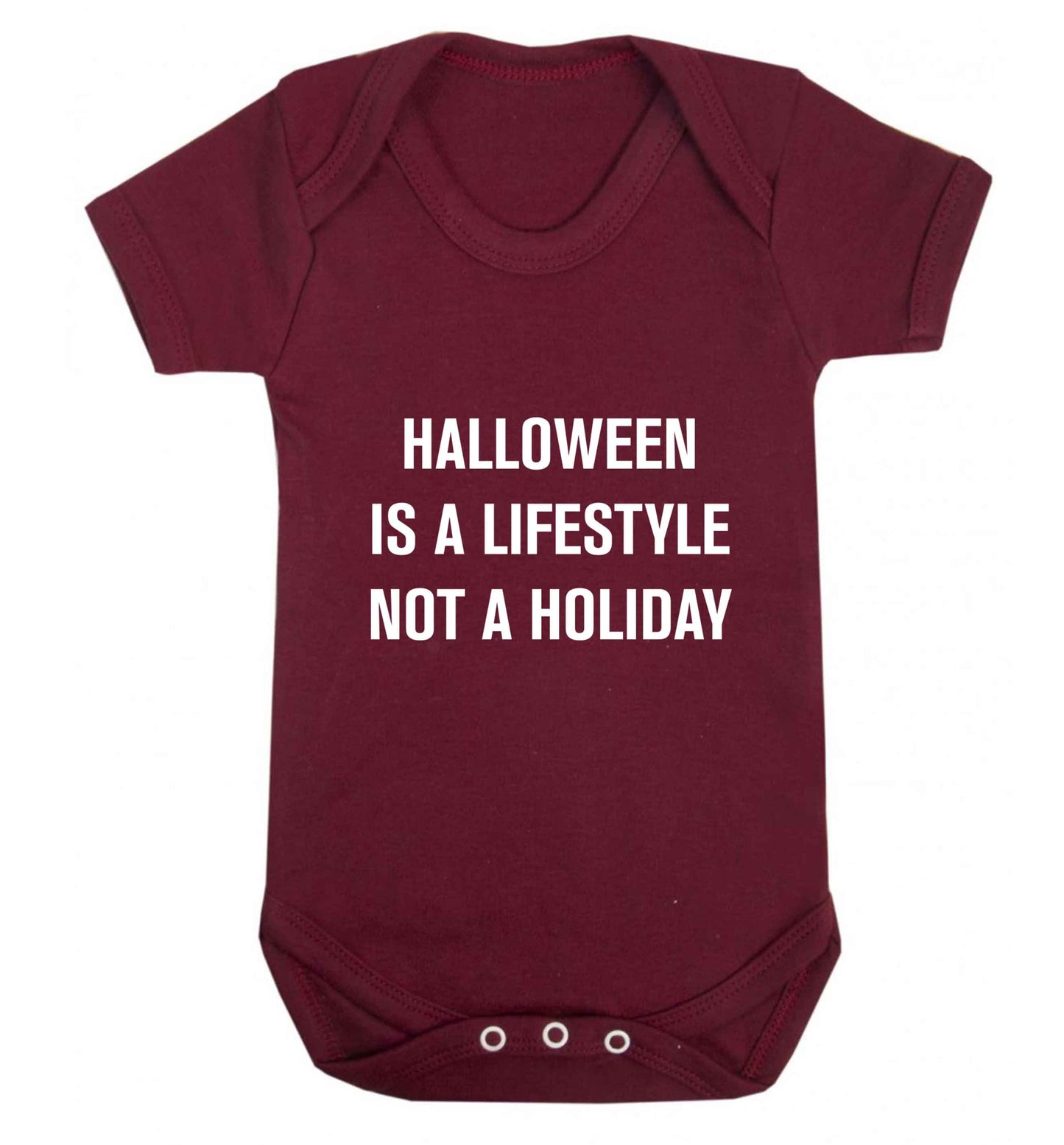 Halloween is a lifestyle not a holiday baby vest maroon 18-24 months