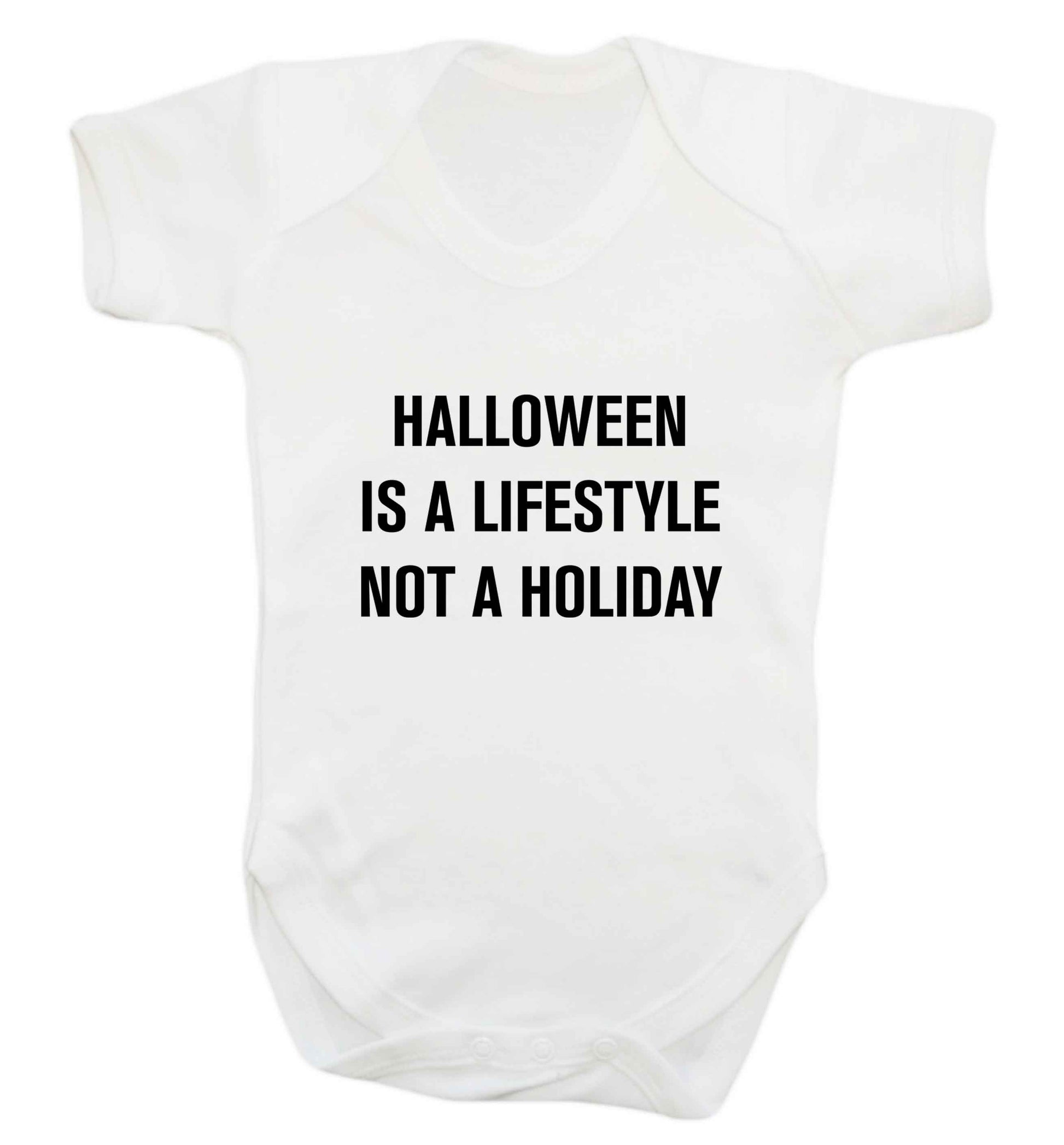 Halloween is a lifestyle not a holiday baby vest white 18-24 months